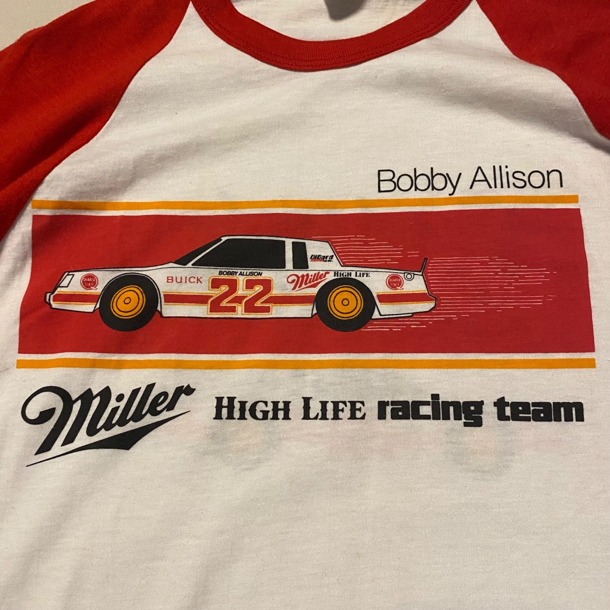 Vintage Vintage 1980s Bobby Allison Miller High Life Racing Team Rag ...