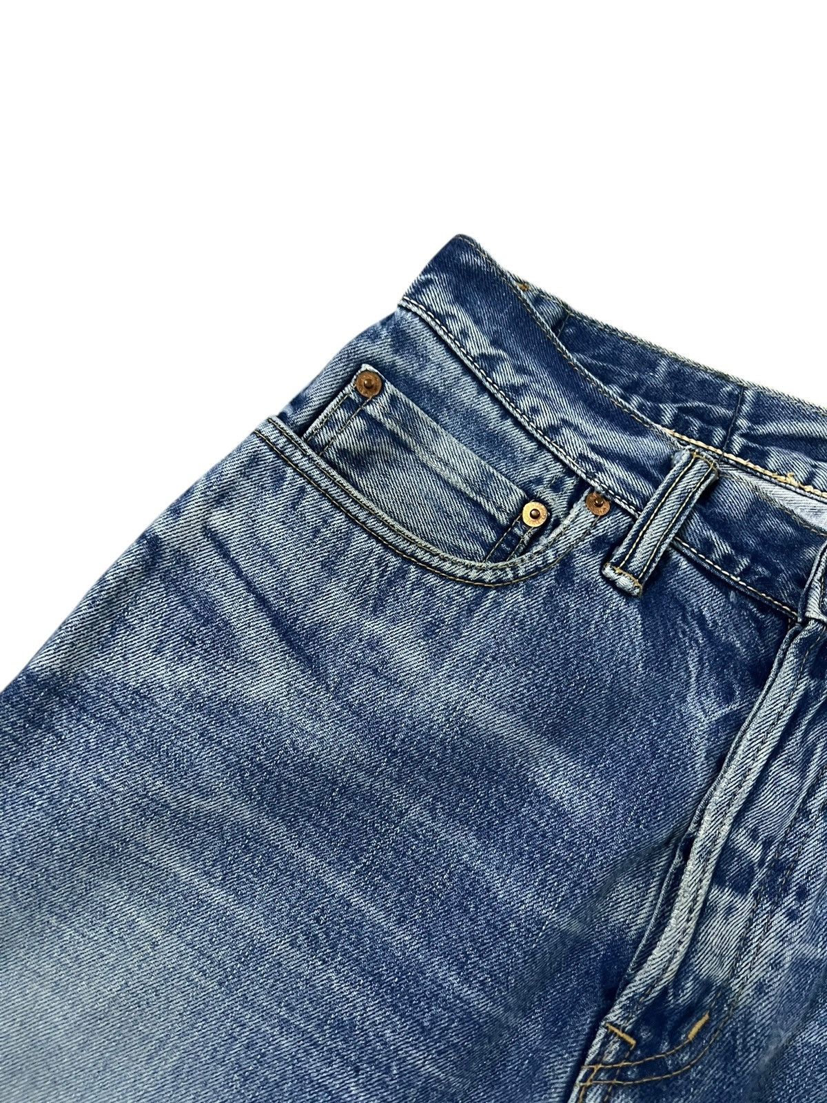 Blue Blue Japan Vintage Blue Blue Japan Patchwork Selvedge Jean Size US 29 - 16 Thumbnail