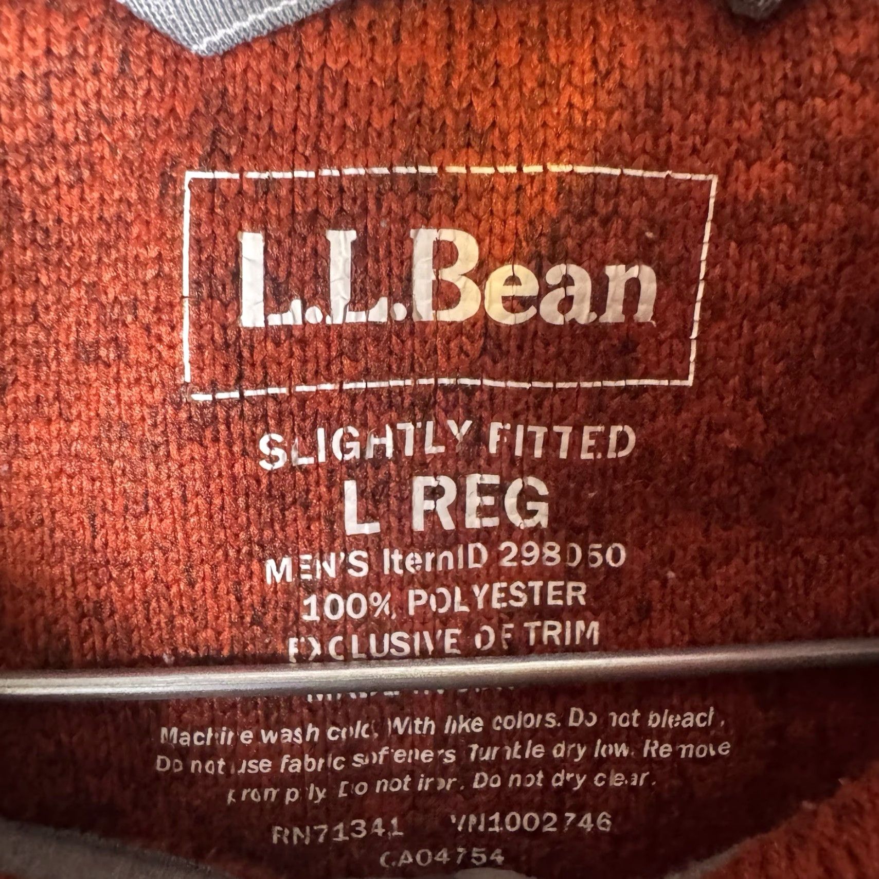 Vintage LL Bean Jacket Mens L Regular Fleece Snap T Pullover 298050 Red Vintage? Size US L / EU 52-54 / 3 - 6 Thumbnail