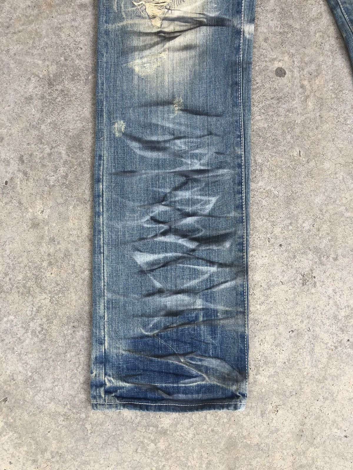 Who Decides War Japanese Urban Craft Distressed Jeans Size US 31 - 6 Thumbnail