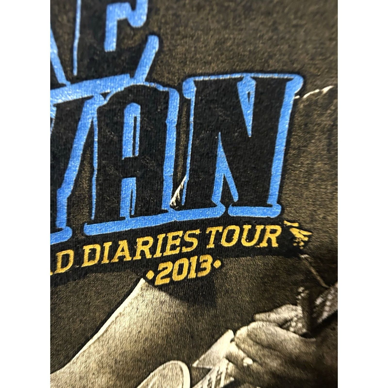 Gildan VINTAGE Luke Bryan Dirt Road Diaries 2013 Tour Shirt Adult XL Black Short Sleeve Gildan Ultra Cotton Logo Graphic Print Unisex Mens Womens Size US XL / EU 56 / 4 - 4 Thumbnail