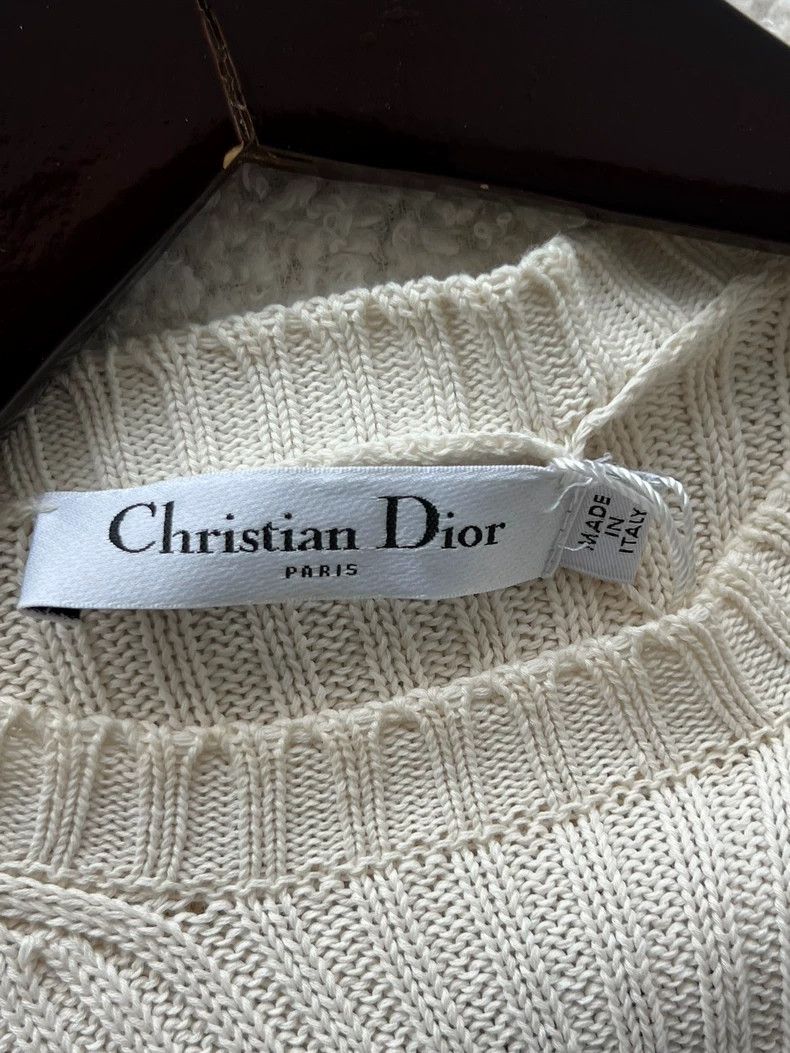 Dior Dior Color-blocked striped letter inlaid cotton round-neck Size XS / US 0-2 / IT 36-38 - 3 Thumbnail