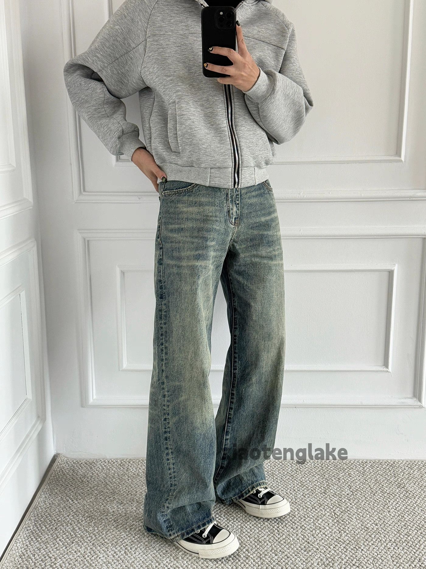 Jean xtl vintage washed faded cleanfit loose baggy jeans Size US 32 / EU 48 - 8 Thumbnail