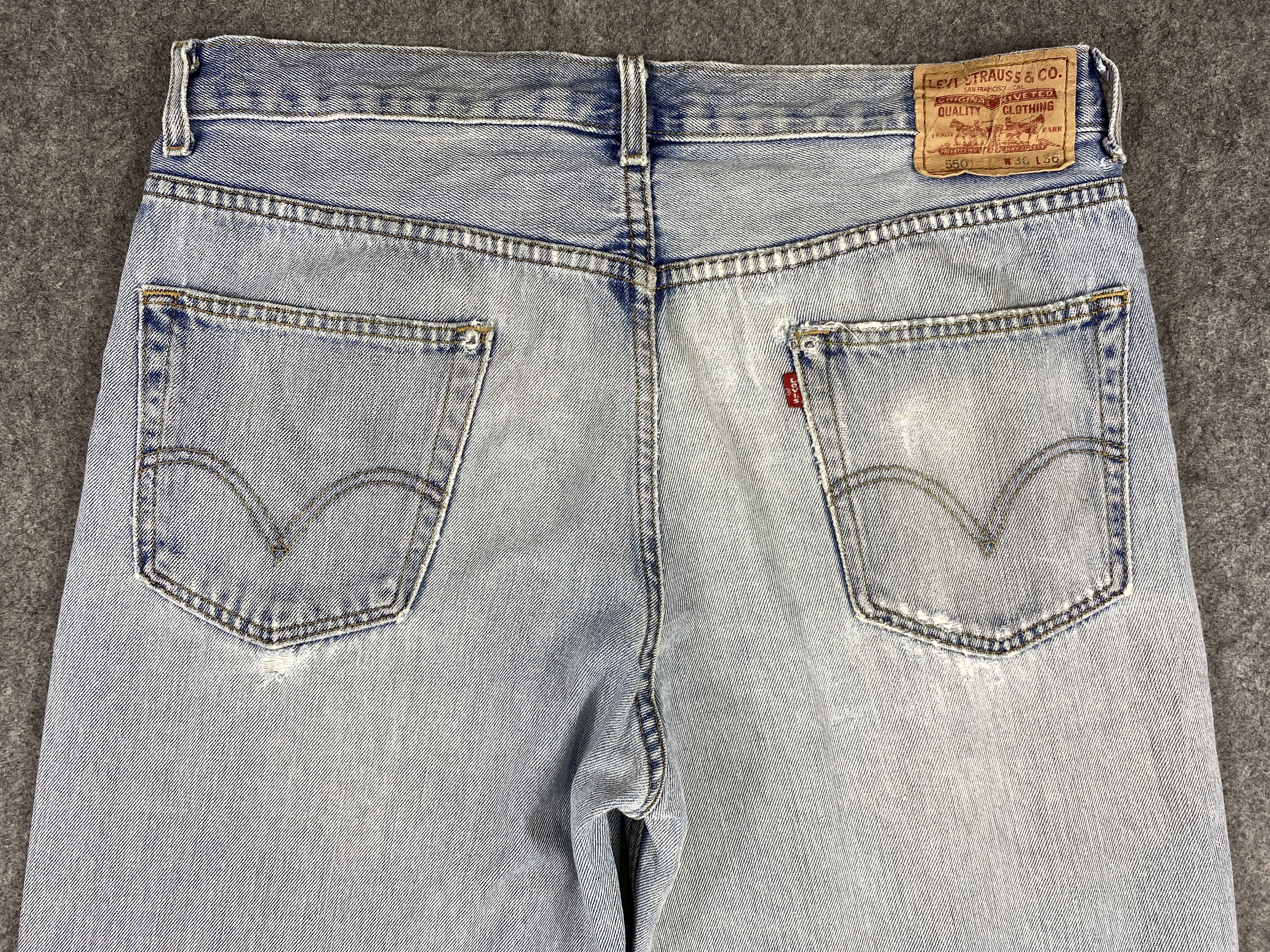 Levi's Light Blue Wash Vintage Levi's 550 36x35 Denim -JN1797 Size US 36 / EU 52 - 4 Thumbnail