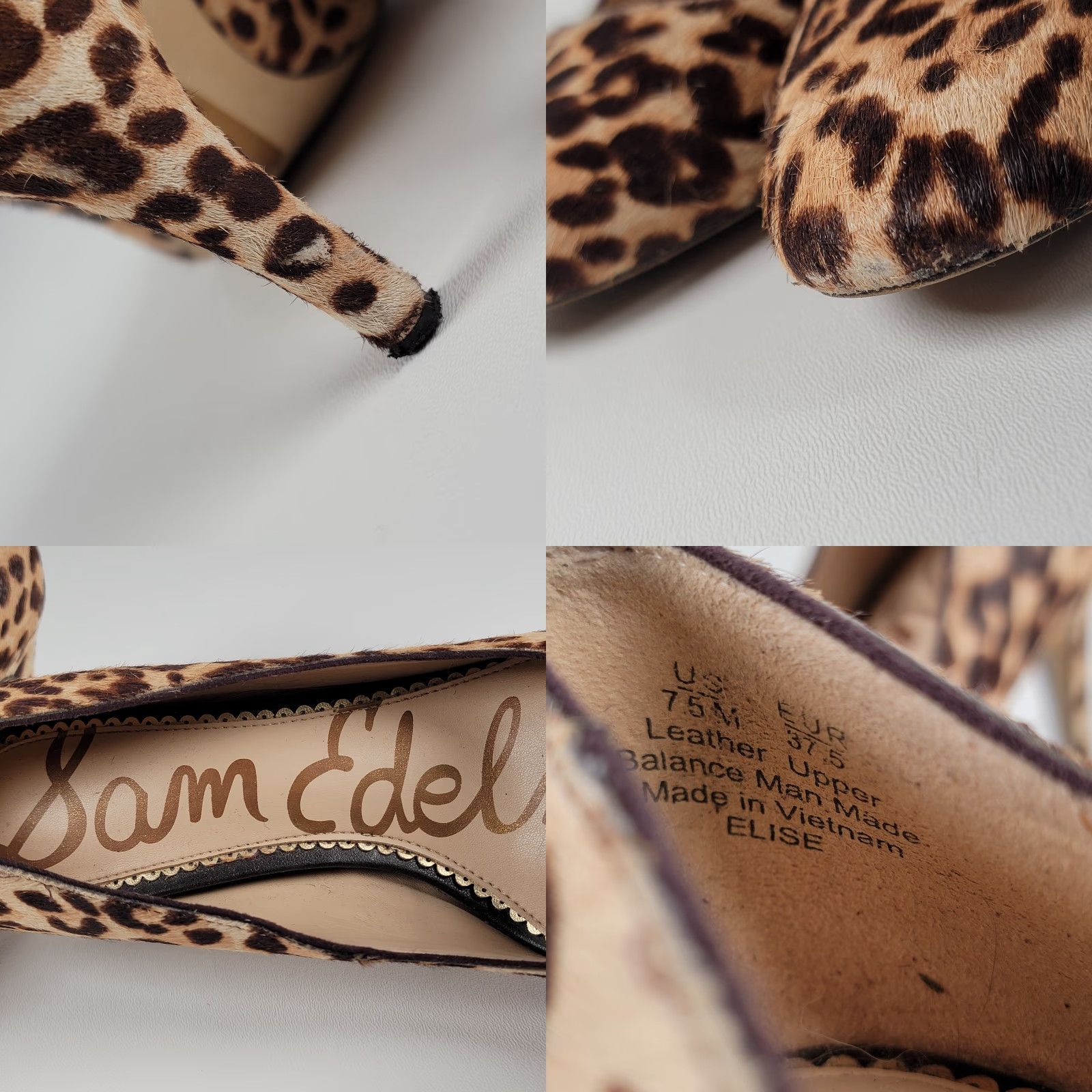 Sam Edelman Sam Edelman Stillson Leopard Leather Pumps Women's Pump 7.5 Animal Print Multicolor Leopard Stiletto Heel Size US 8 / IT 38 - 9 Thumbnail