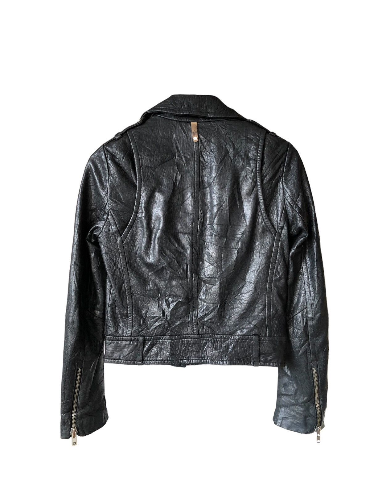 Mackage Mackage Punk Distressed Leather Biker Jacket Size XS / US 0-2 / IT 36-38 - 2 Thumbnail