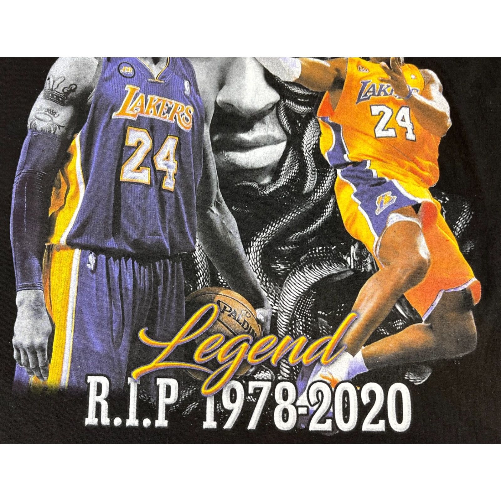 Vintage Kobe Bryant Black Mamba Legend T-Shirt Mens M Black 1978-2020 Vintage Size US M / EU 48-50 / 2 - 5 Thumbnail