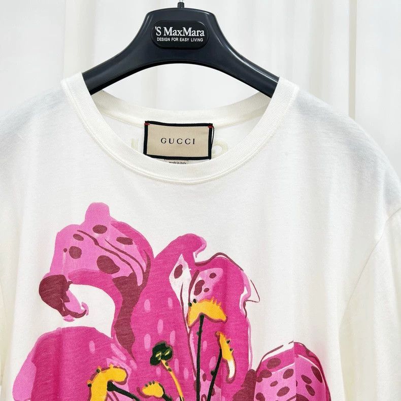 Gucci Gucci Floral Embroidery Short Sleeve TShirt-2506 Size XS / US 0-2 / IT 36-38 - 3 Thumbnail