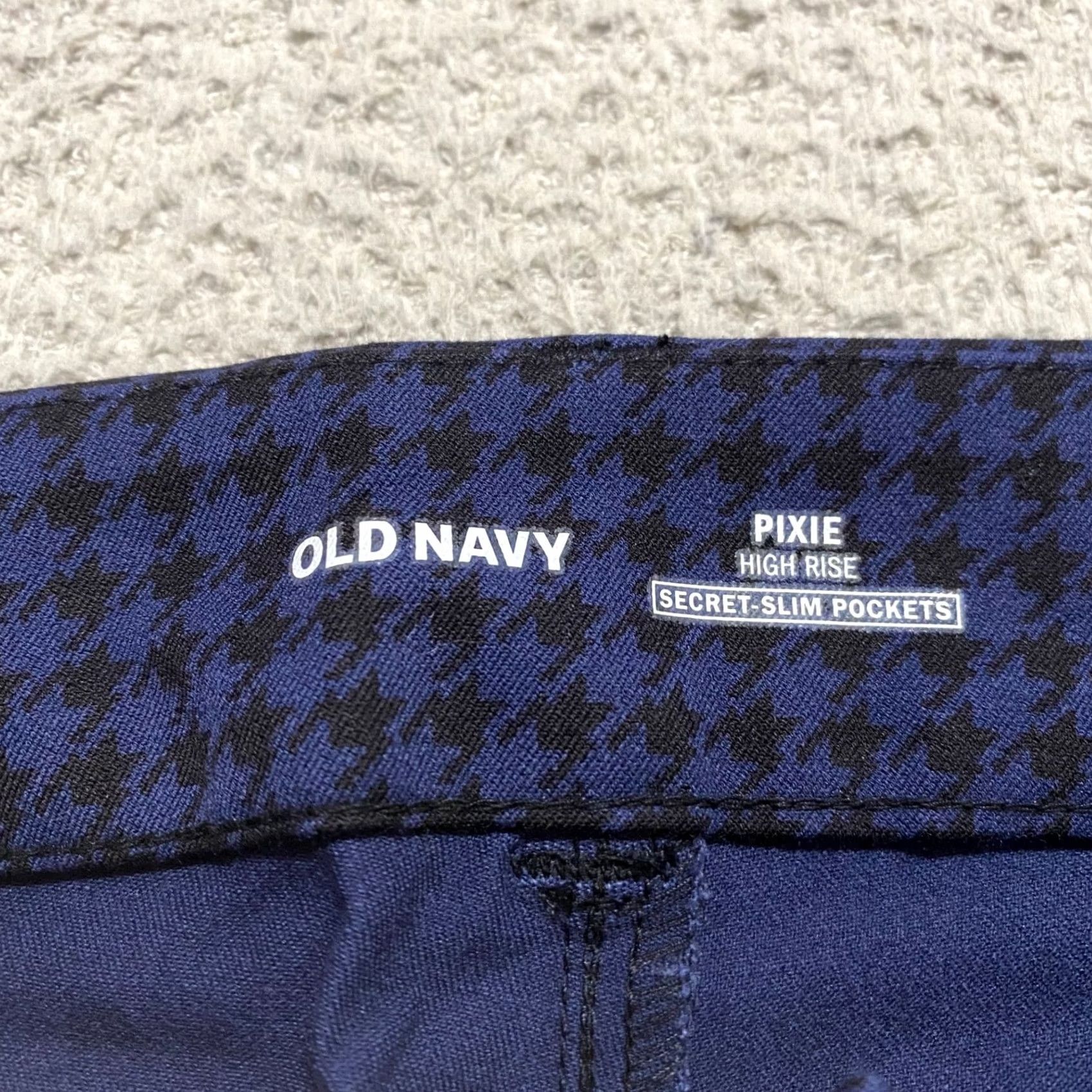 Old Navy Old Navy Pixie Pants Womens Plus 18 Blue Plaid Straight Ankle High Rise Pants Size 40" / US 18 - 3 Thumbnail