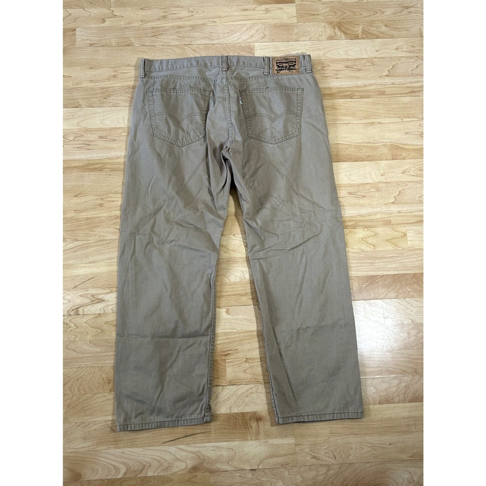 Levi's Levi's 505 Jeans Mens Straight Khaki Denim 40x30 Inseam 30 Regular Fit Size US 40 / EU 56 - 2 Thumbnail