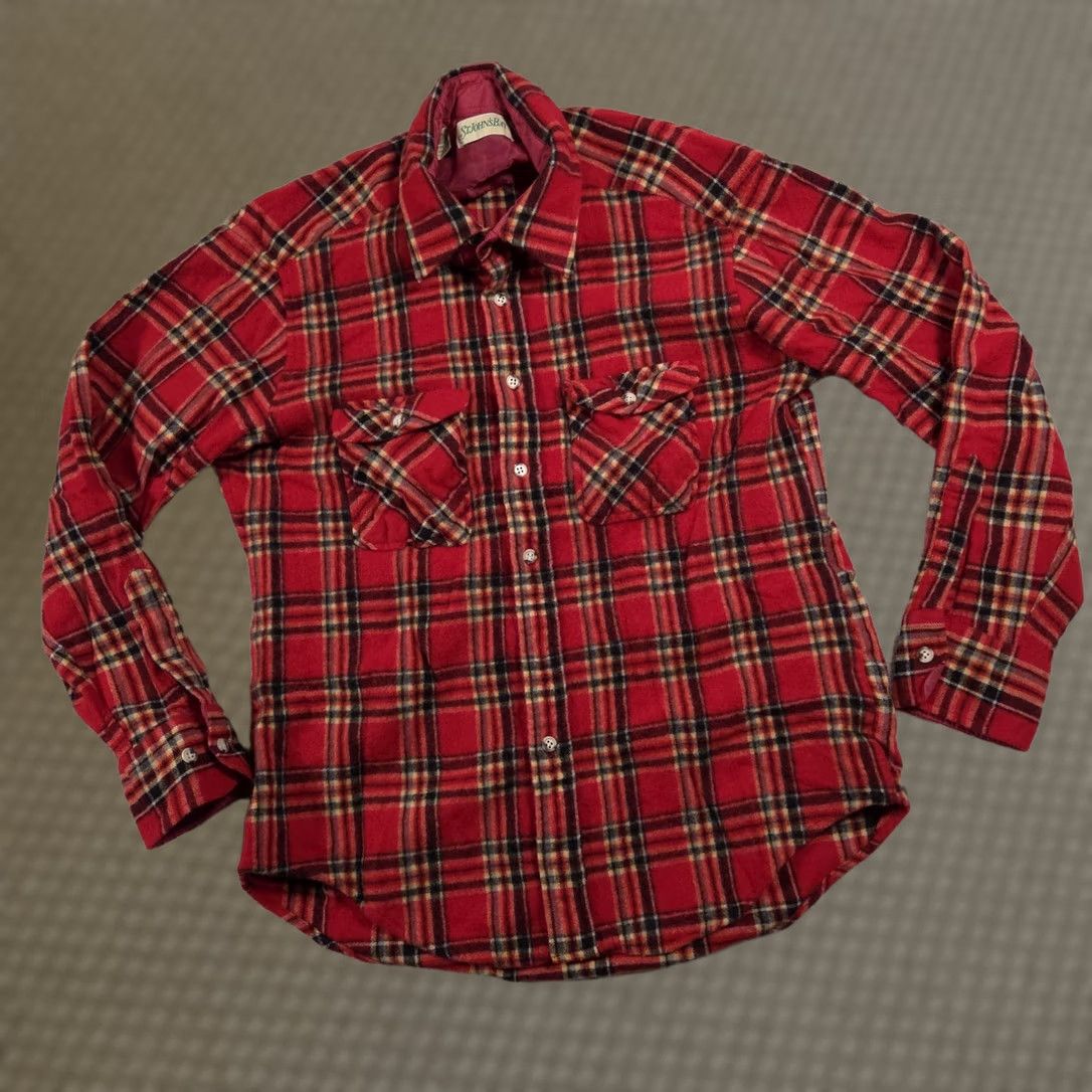 Vintage VINTAGE St Johns Bay Shirt Mens XL Plaid Wool Flannel Button Up Korea 90s Size US XL / EU 56 / 4 - 1 Thumbnail