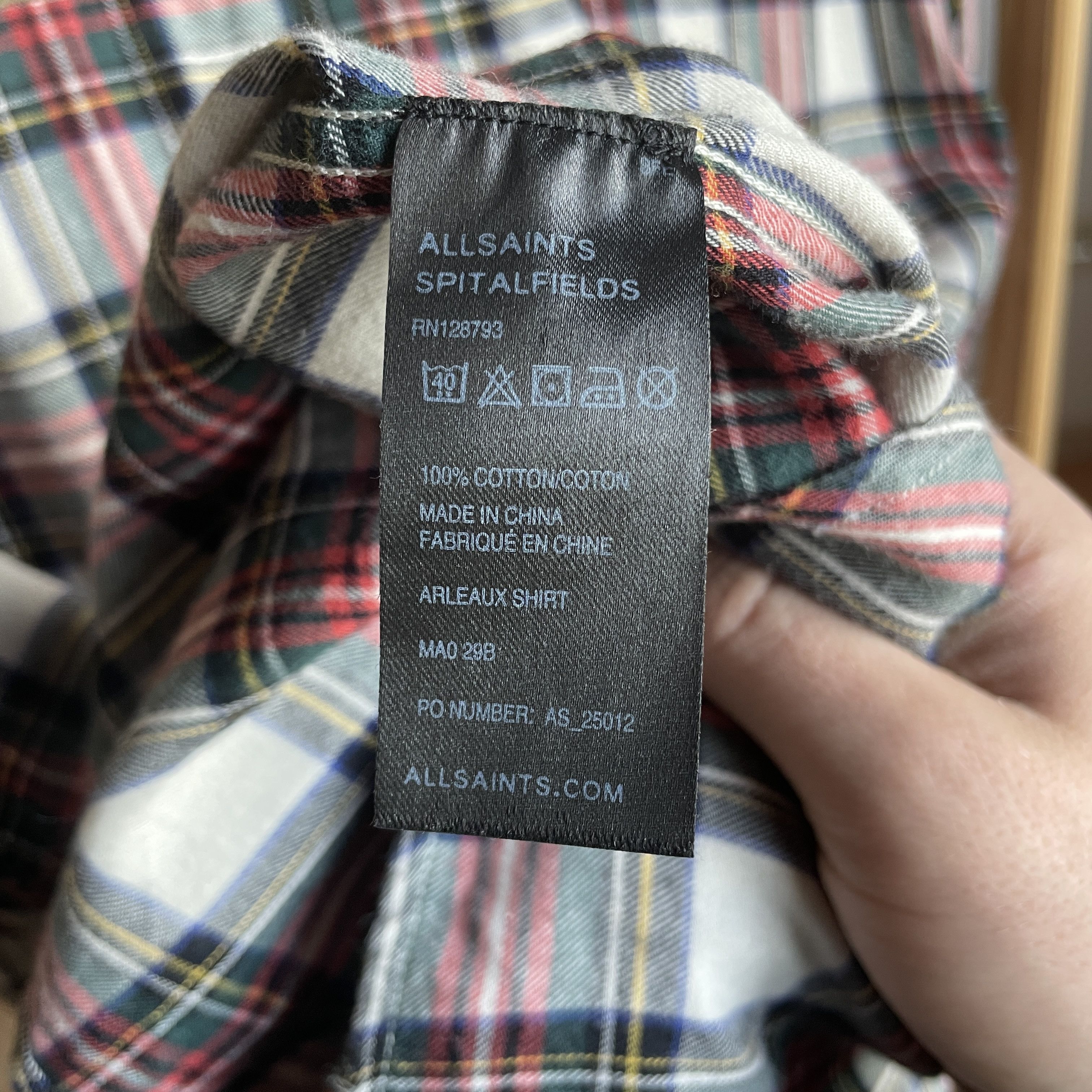 Allsaints Allsaints Arleaux Checkered Flannel Shirt Size L Size US L / EU 52-54 / 3 - 8 Thumbnail