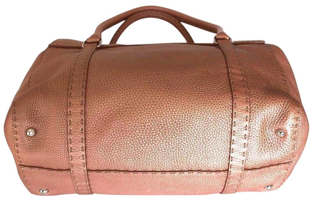 Fendi Fendi - Selleria Pink Roman Leather Handbag Shoulder Bag Size ONE SIZE - 8 Thumbnail