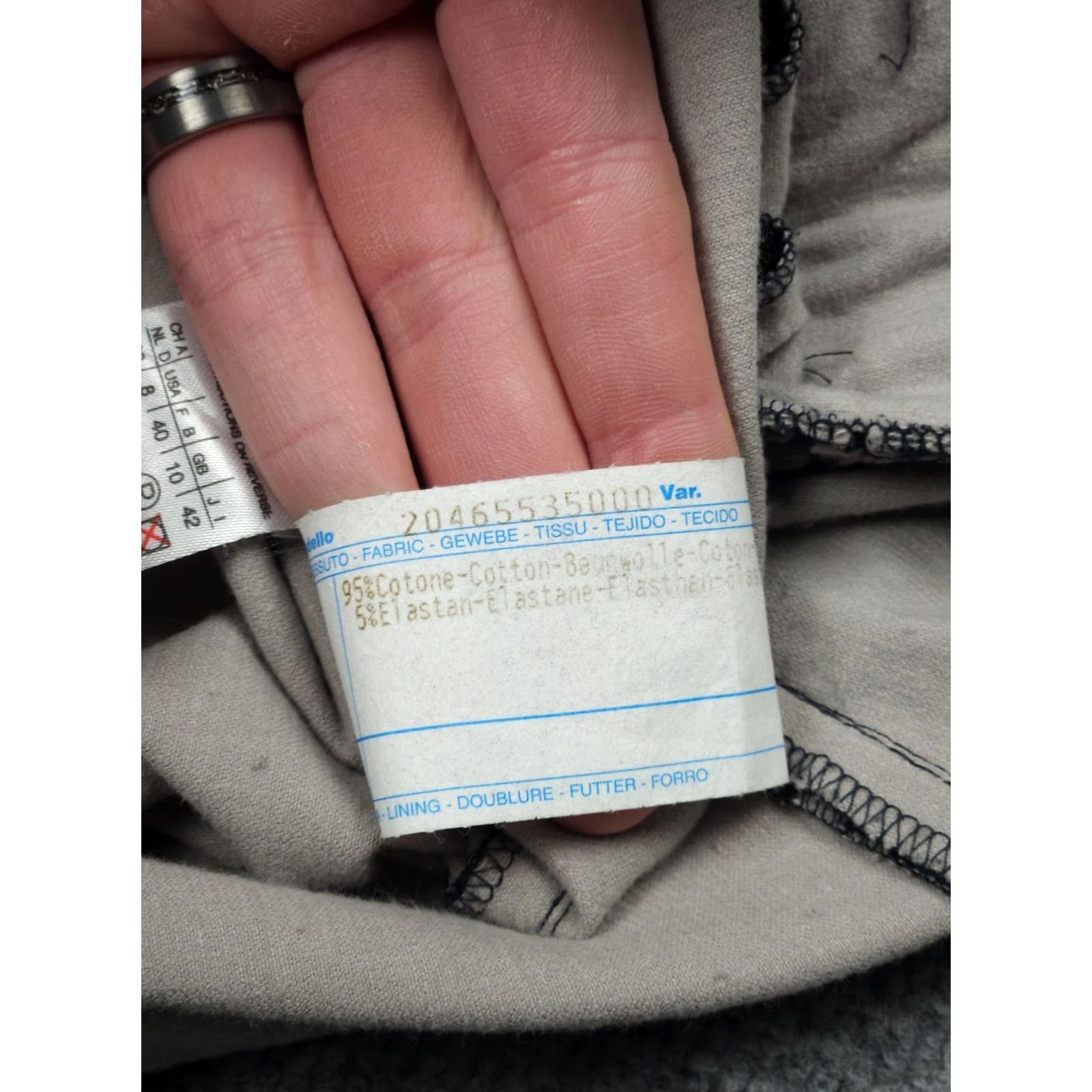 Max Mara Max Mara Blazer Jacket Women's 8 Blue White Geometric AOP Swirl Cotton Corduroy Button Two-Button Suit Style Ballpark? Size M / US 6-8 / IT 42-44 - 7 Thumbnail