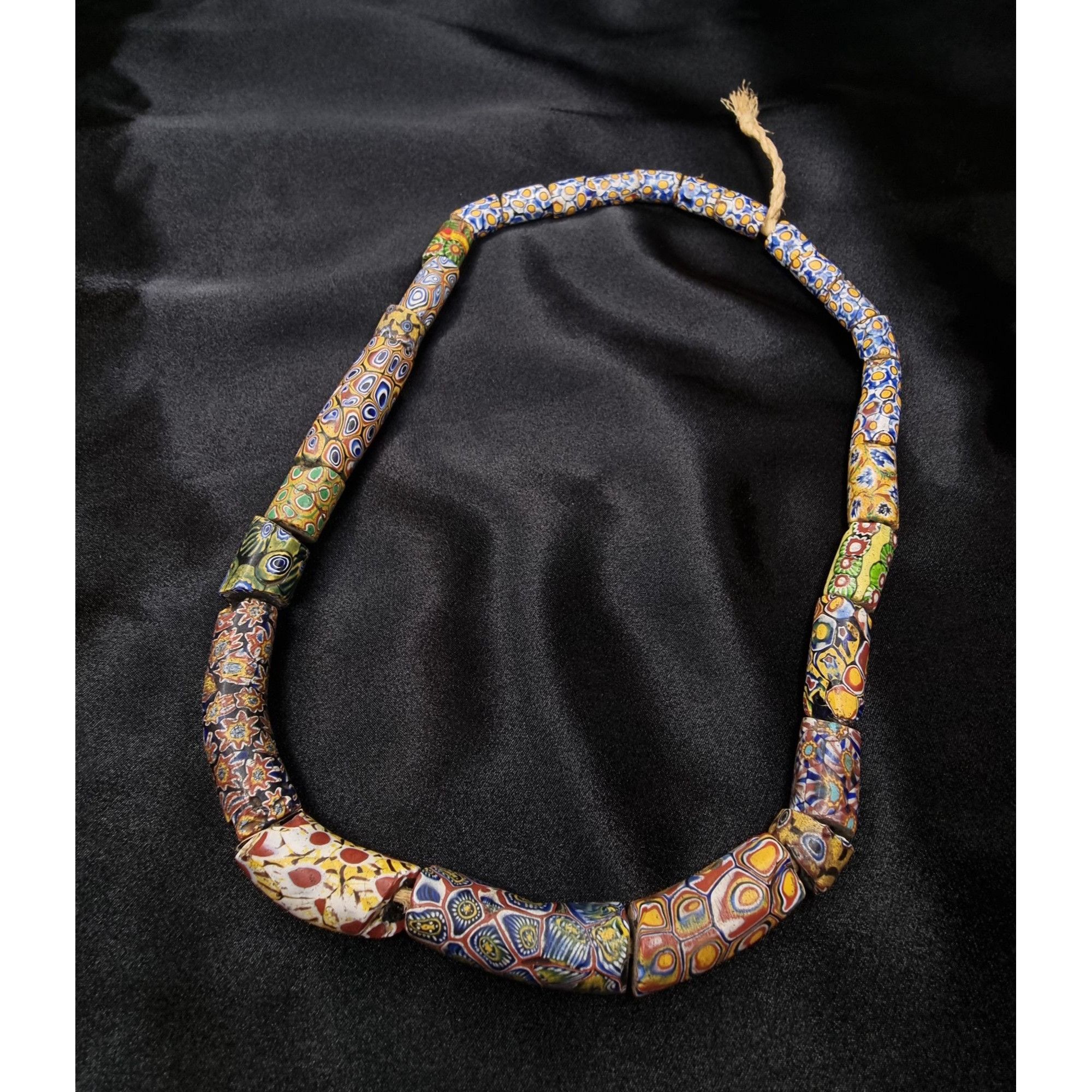 Vintage Antique African Millefiori Trade Bead Necklace With Intricat Size ONE SIZE - 4 Thumbnail
