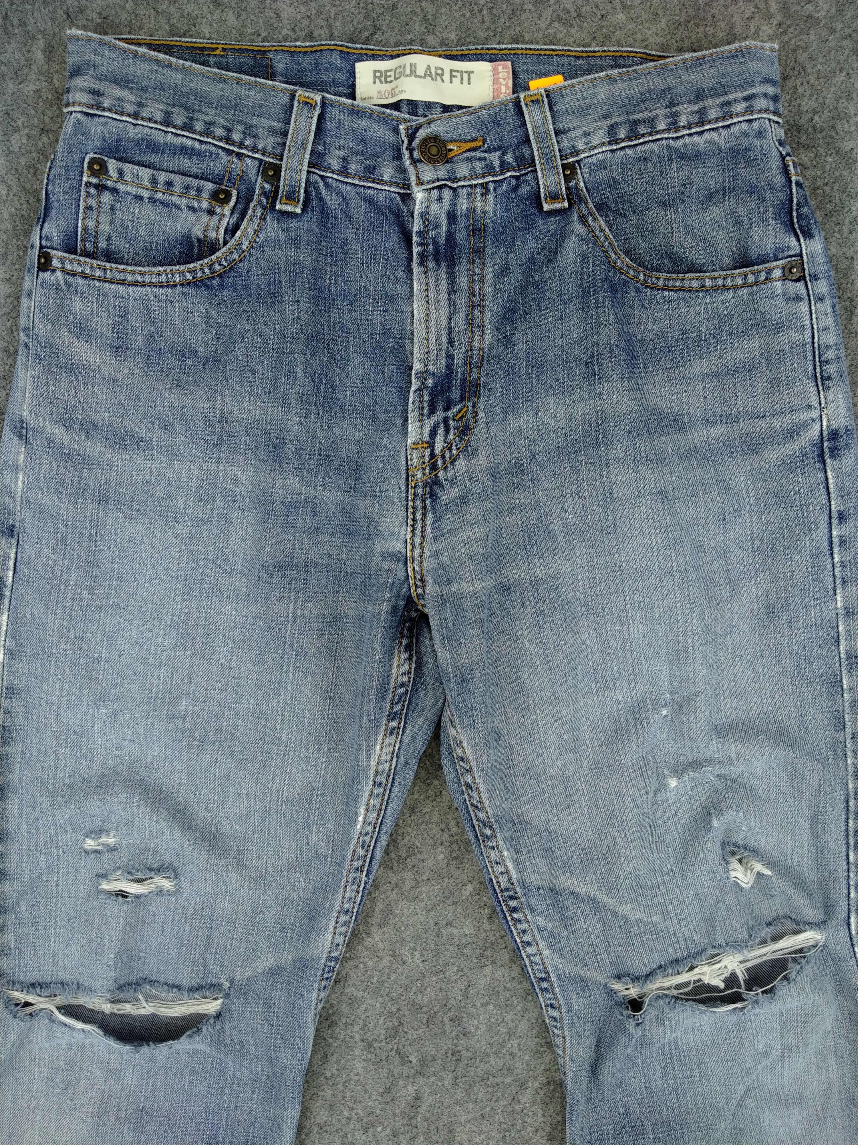 Levi's Blue Faded Vintage Levi's 505 Jeans 30x30 Denim -JN974 Size US 30 / EU 46 - 3 Thumbnail
