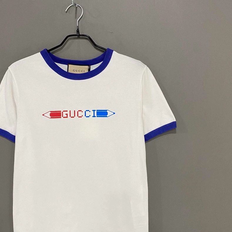 Gucci Gucci 24 colorful logo short sleeves Size L / US 10 / IT 46 - 2 Thumbnail