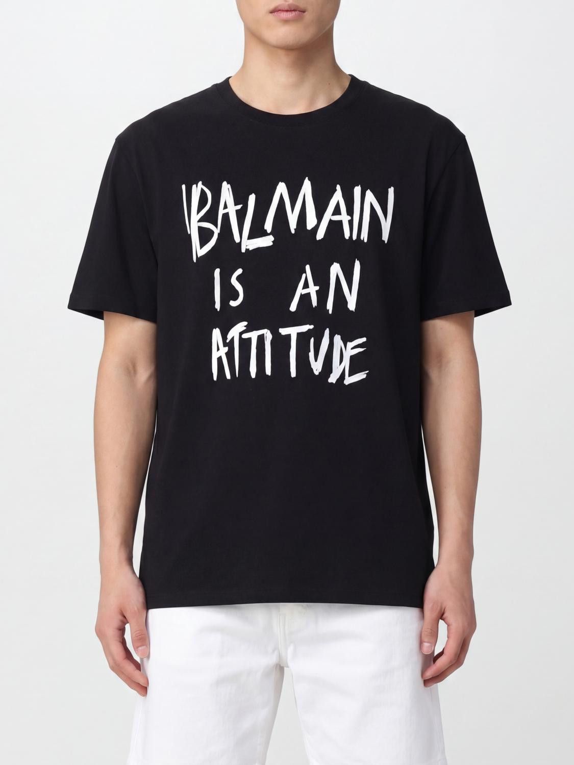 Balmain T-Shirt Men Black, Men's