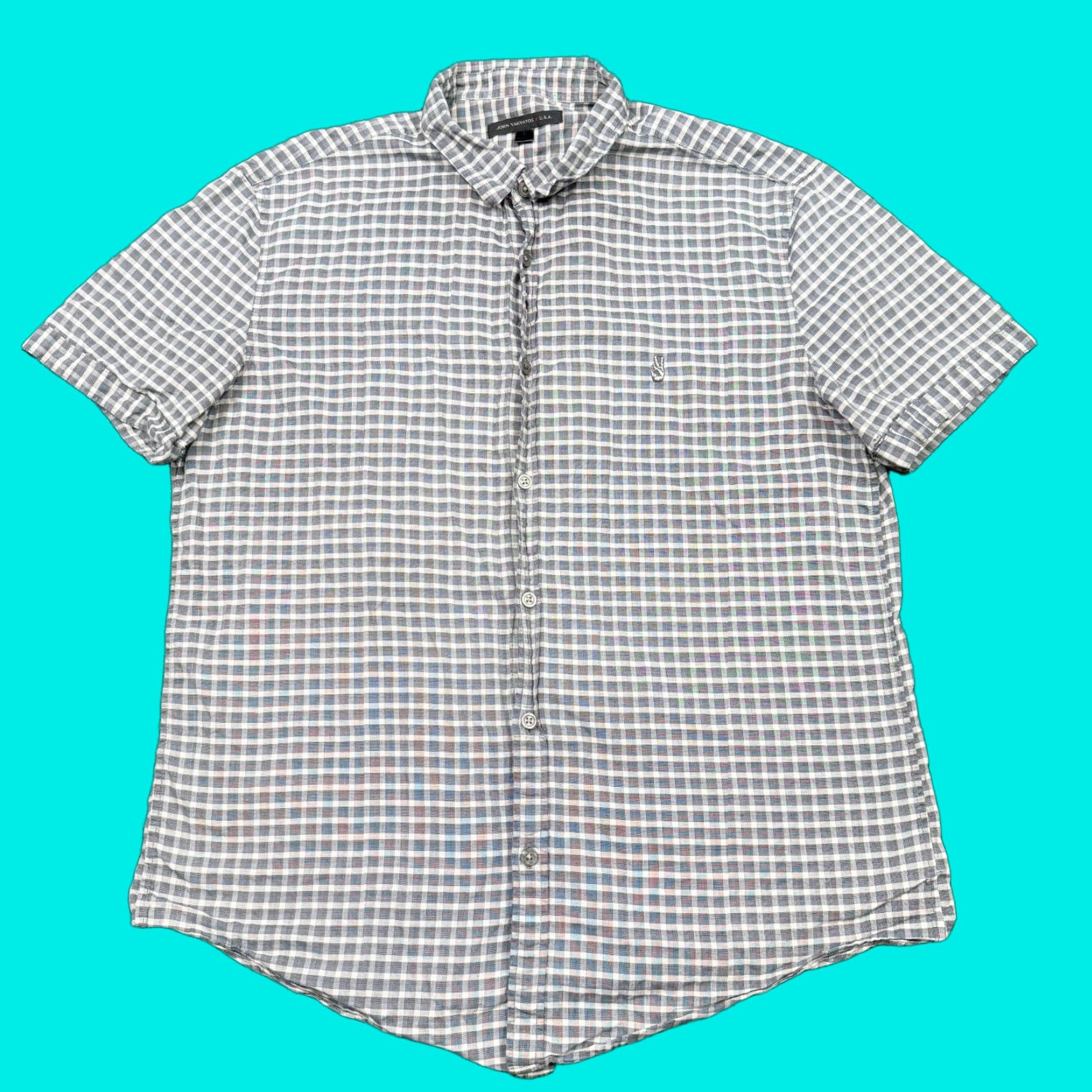 John Varvatos John Varvatos Button-Up Shirt Mens L Brown Short Sleeve Button-Up Shirt Mens L Brown Vintage No Cotton Woven Casual - Size US L / EU 52-54 / 3 - 1 Thumbnail