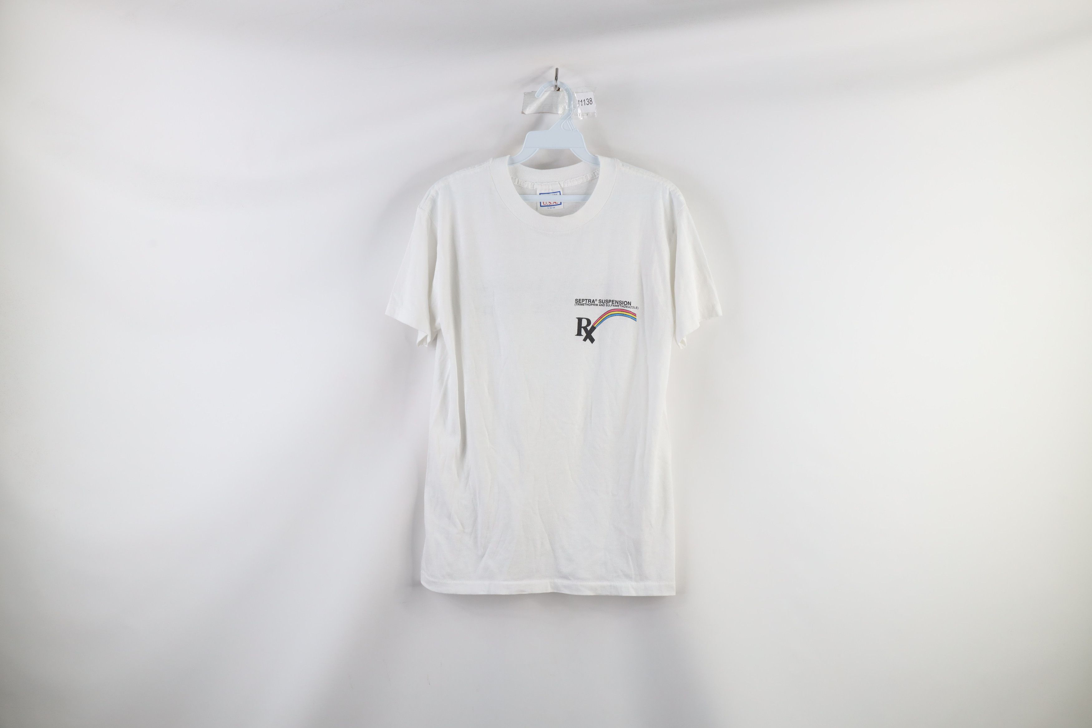 Vintage Vintage 90s RX Rainbow Septra Suspension T-Shirt White USA ...