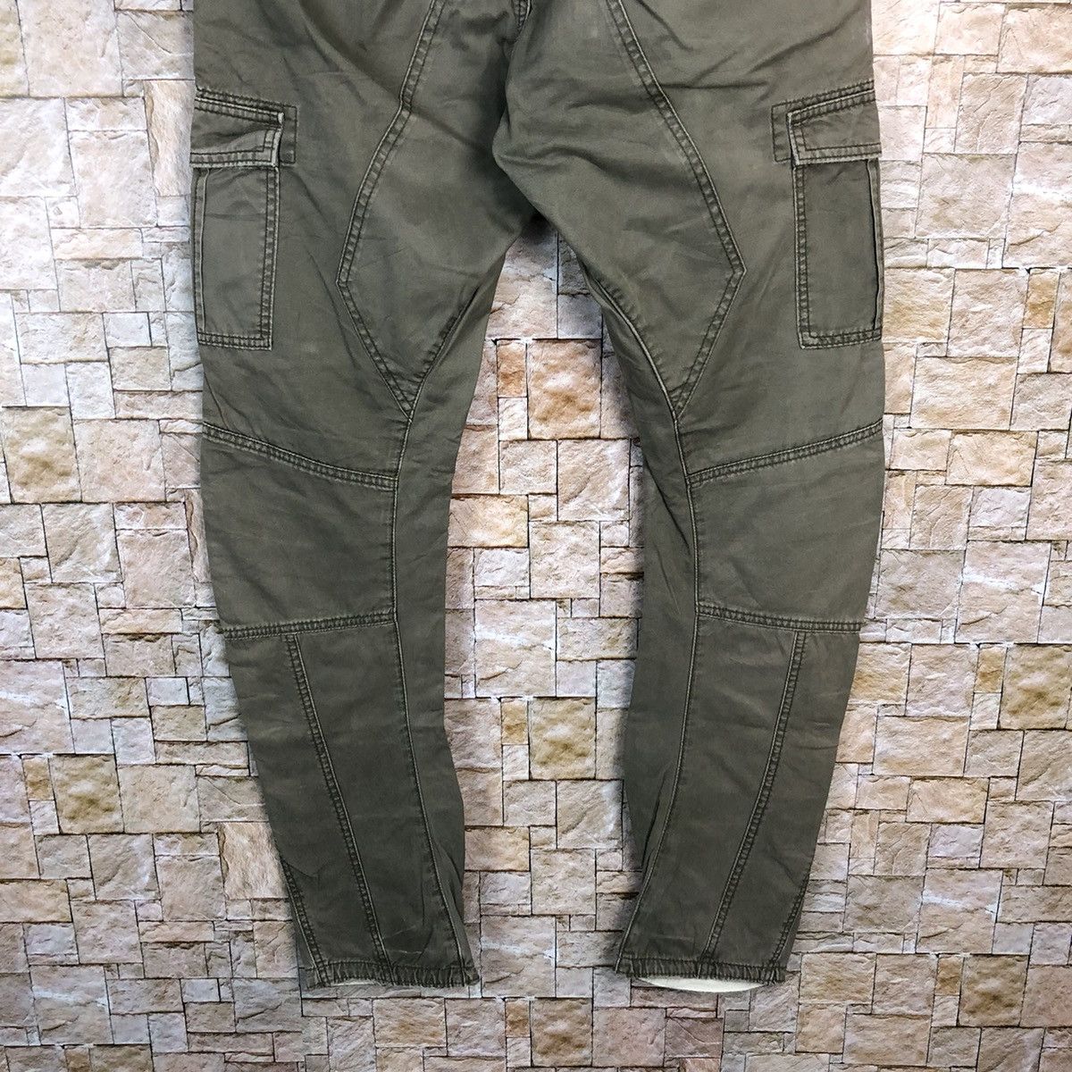 Japanese Brand Rare Xtyle Green tactical Cargo Multipocket Pants #A329 Size US 31 - 18 Thumbnail
