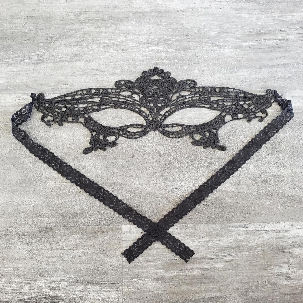Designer Black Lace Masquerade 2 Mask Size ONE SIZE - 1 Preview