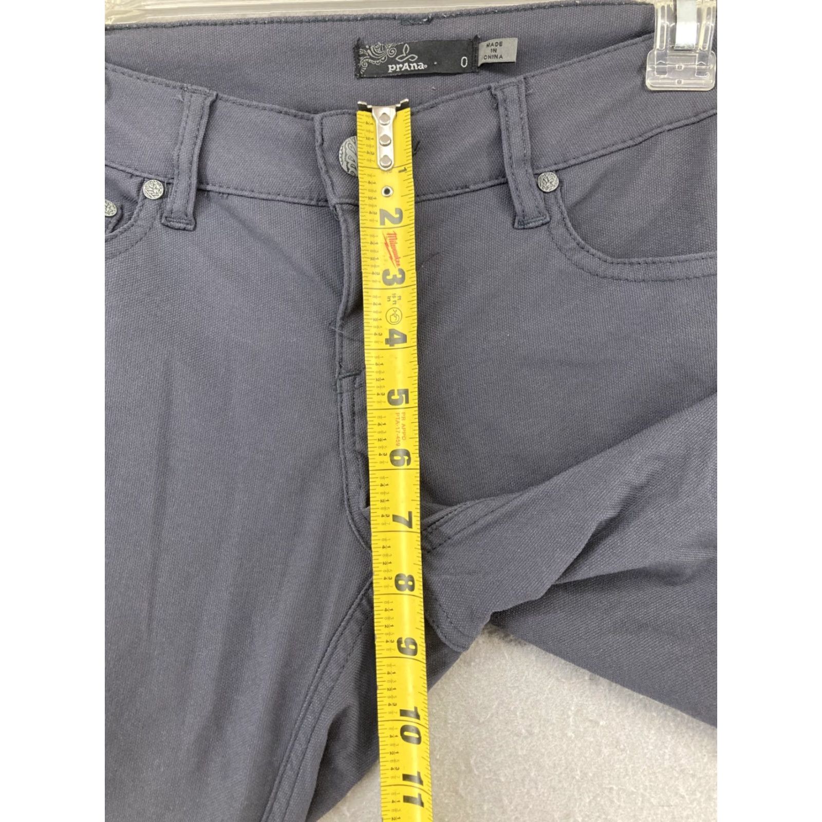 Prana PrAna Gray Jeans Womens 0 Stretch Ribbed Knees Jeans Slim 5-Pocket Gray Size 25" / US 0 / IT 36 - 6 Thumbnail