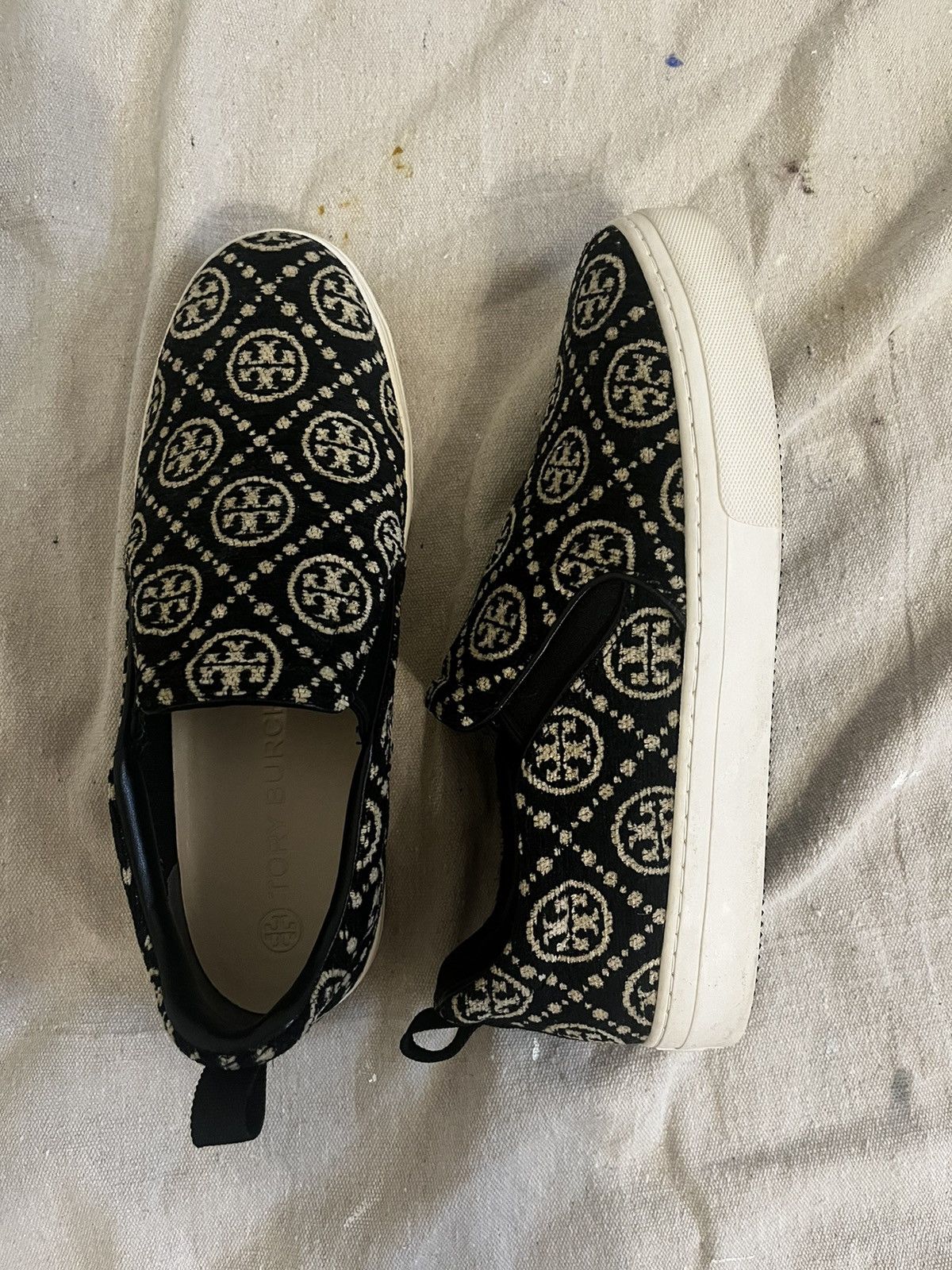 image of Tory Burch Slip-On Sneakers in Black, Women's (Size 11)
