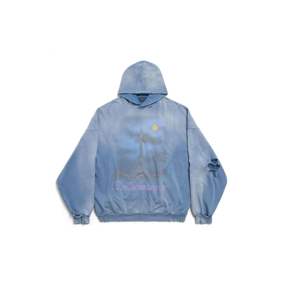 Balenciaga Balenciaga „Paris Moon“ faded blue Hoodie Sz1 NEW Size US S / EU 44-46 / 1 - 3 Thumbnail