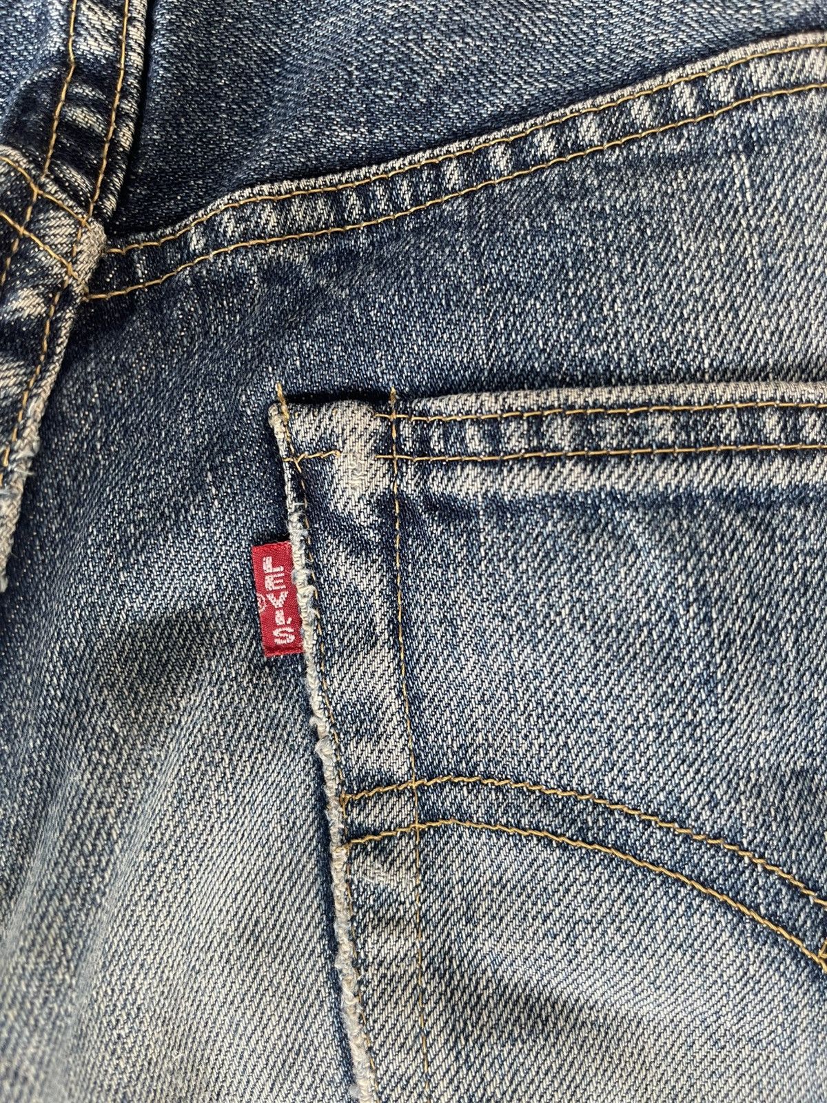 Levi's Vintage Clothing Vintage’90s TRASHED🔥LEVI’S 503B XX🔥BIG E SELVEDGE DENIM Size US 30 / EU 46 - 19 Thumbnail