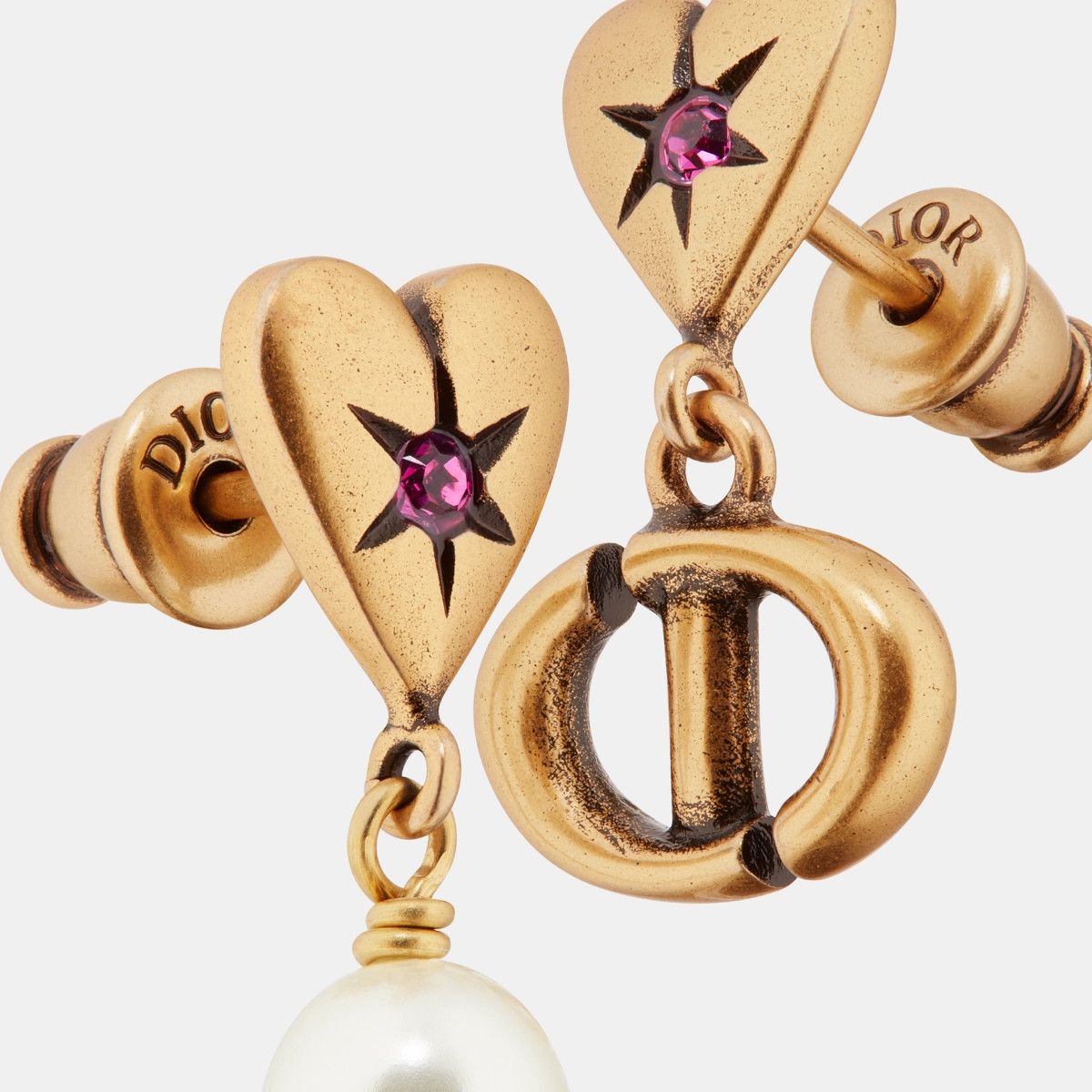 Dior o1bcso1str0126 Size:OS/Lucky Charms Earrings in Golden/White Size ONE SIZE - 4 Thumbnail