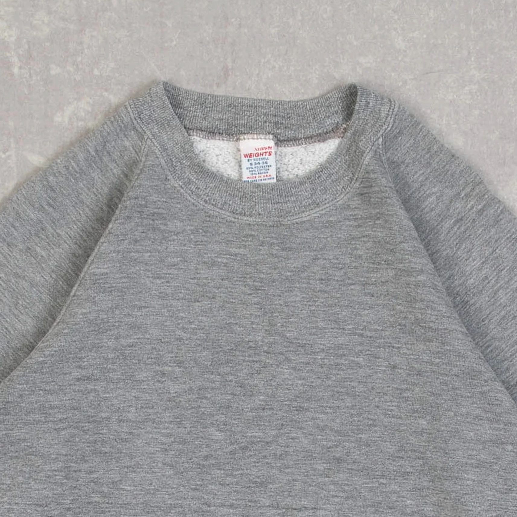 Russell Athletic VINTAGE Russell Athletic Raglan Sweatshirt Womens 90s Marl Grey Small Size S / US 4 / IT 40 - 3 Thumbnail