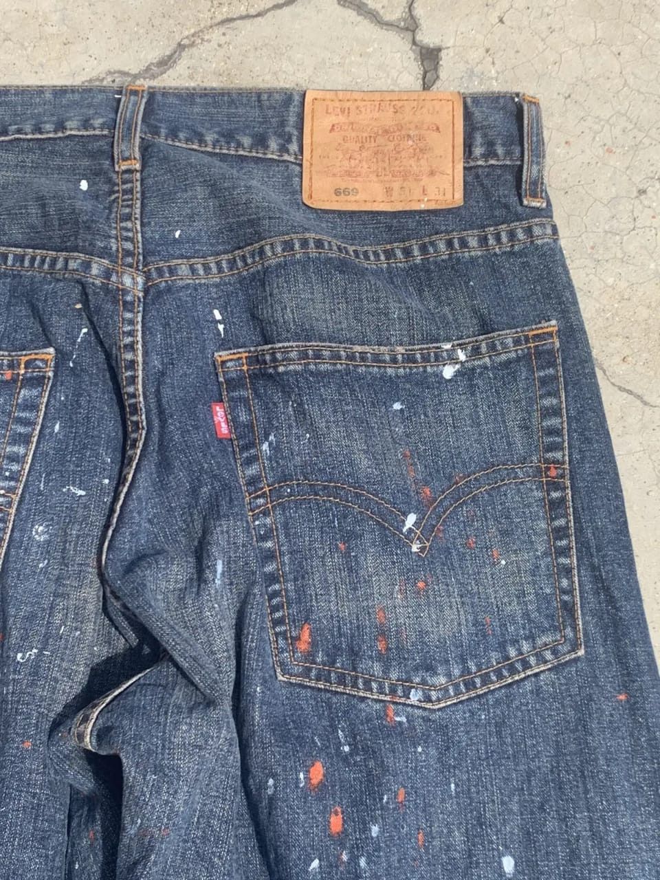 Levi's Vintage Levi’s 669 Baggy Wide Leg Custom Paint Splatter 🔥 Size US 31 - 3 Thumbnail