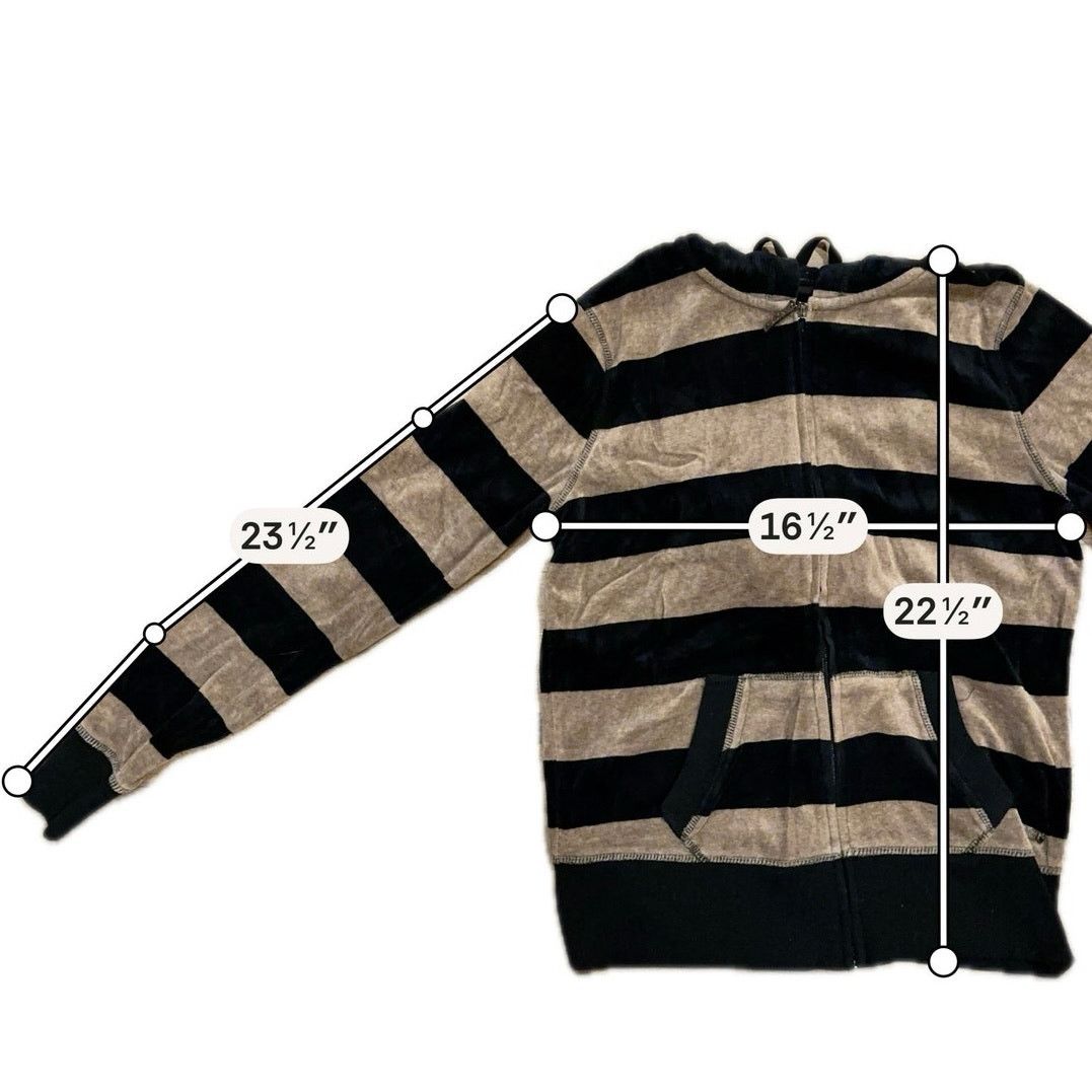 Calvin Klein Calvin Klein Performance Velour Stripe Zip Hoodie Size S / US 4 / IT 40 - 9 Thumbnail