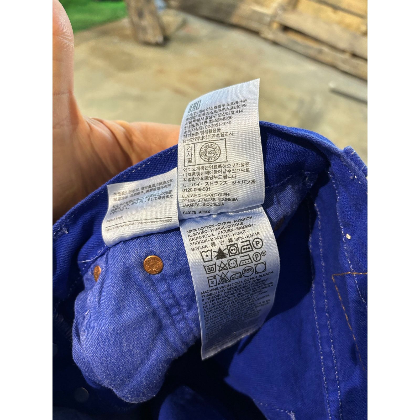 DENIM TEARS Denim Tears BSTROY Jeans Navy Pink Used 27 Size US 27 - 6 Thumbnail