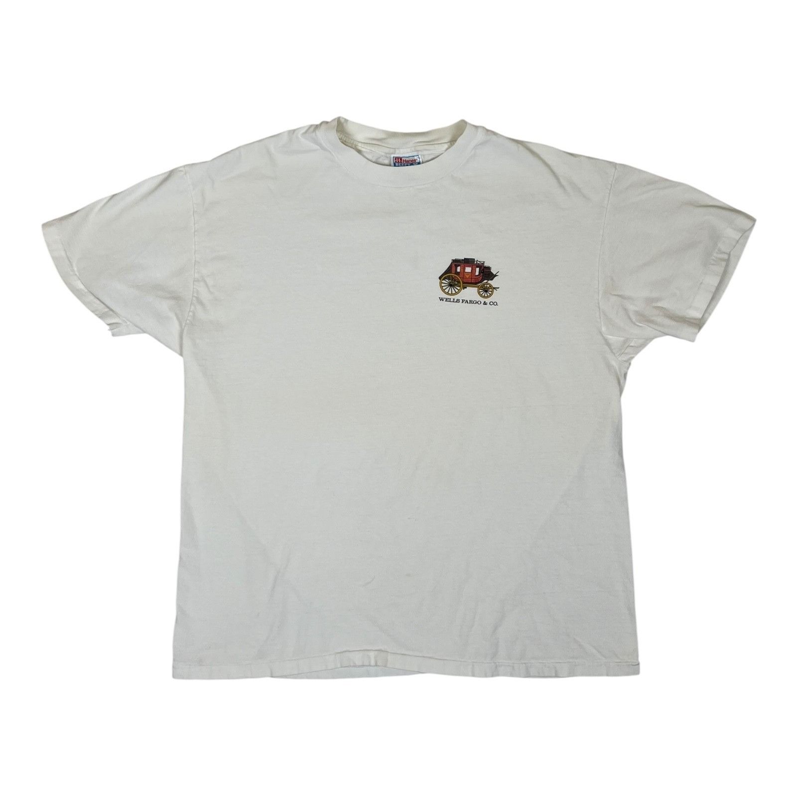 Hanes Vintage Wells Fargo & Co. T-Shirt Size XL USA Made Single St Size US XL / EU 56 / 4 - 1 Thumbnail