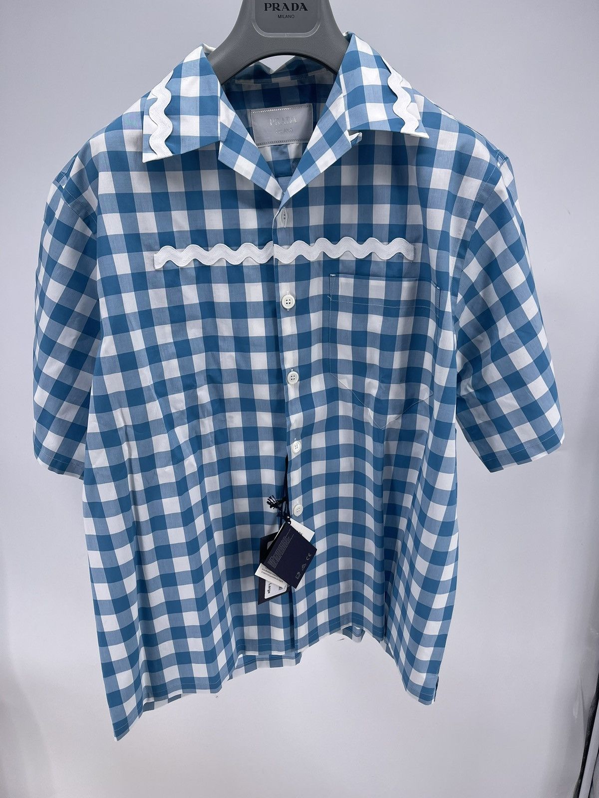Prada Prada checked cotton shirt size L Size US L / EU 52-54 / 3 - 1 Thumbnail