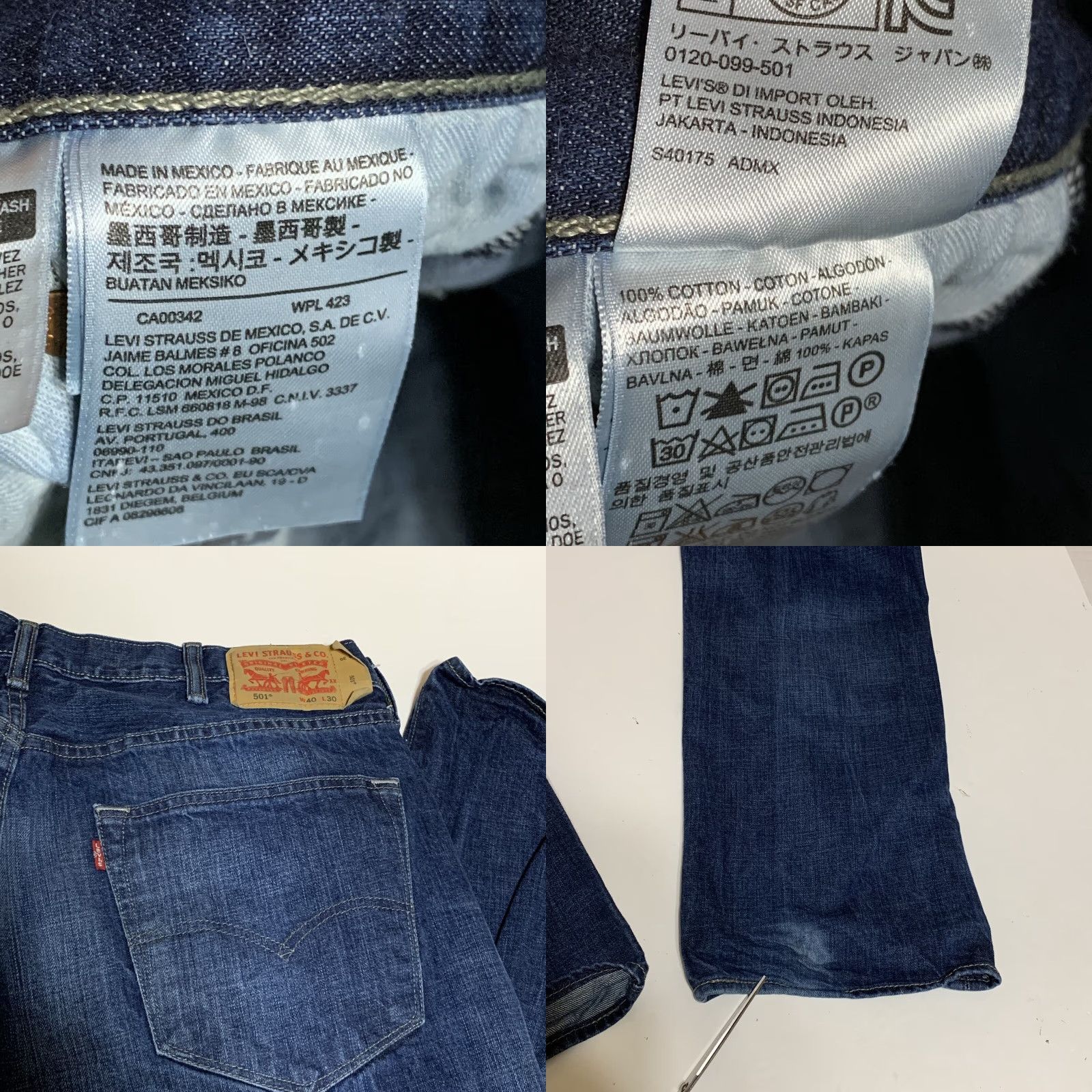 Levi's VINTAGE Levi's 501 Jeans Men 40x29 Straight Blue 100% Cotton Button Fly Regular Inseam 29in Size US 40 / EU 56 - 8 Thumbnail