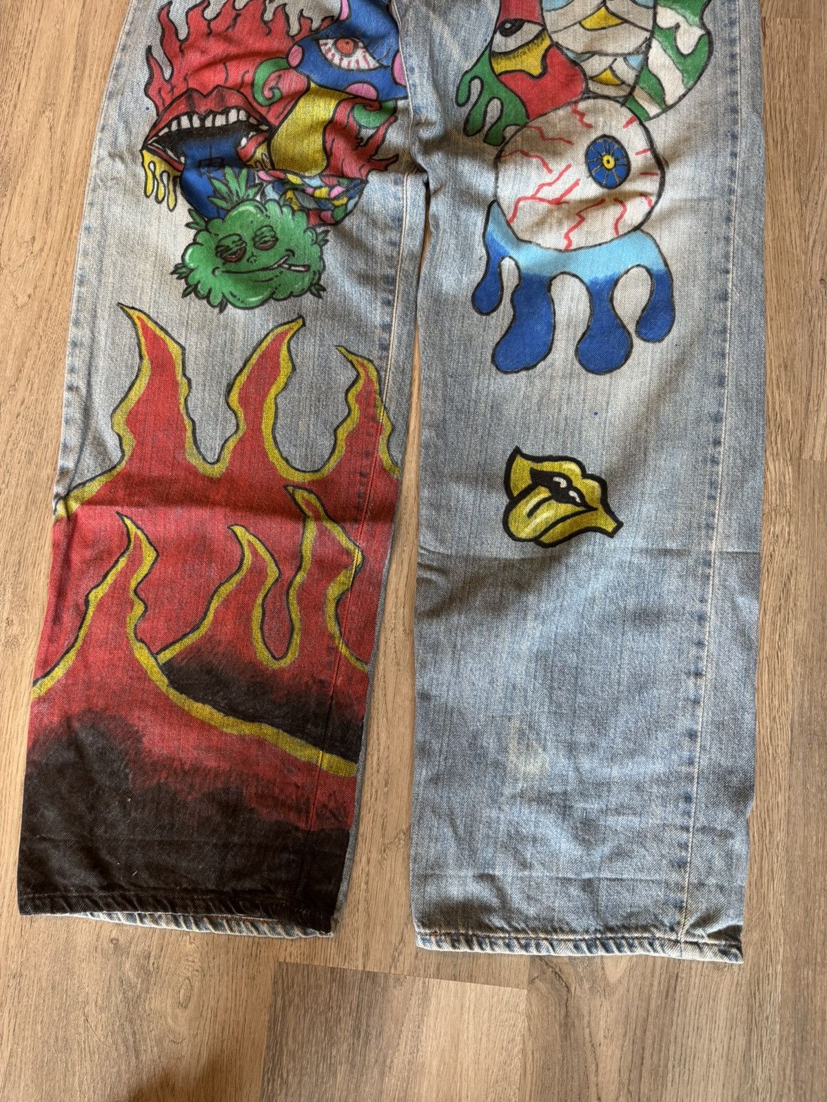 Edwin EDWIN CUSTOM PAINTED BAGGY JEANS Size US 30 / EU 46 - 3 Thumbnail