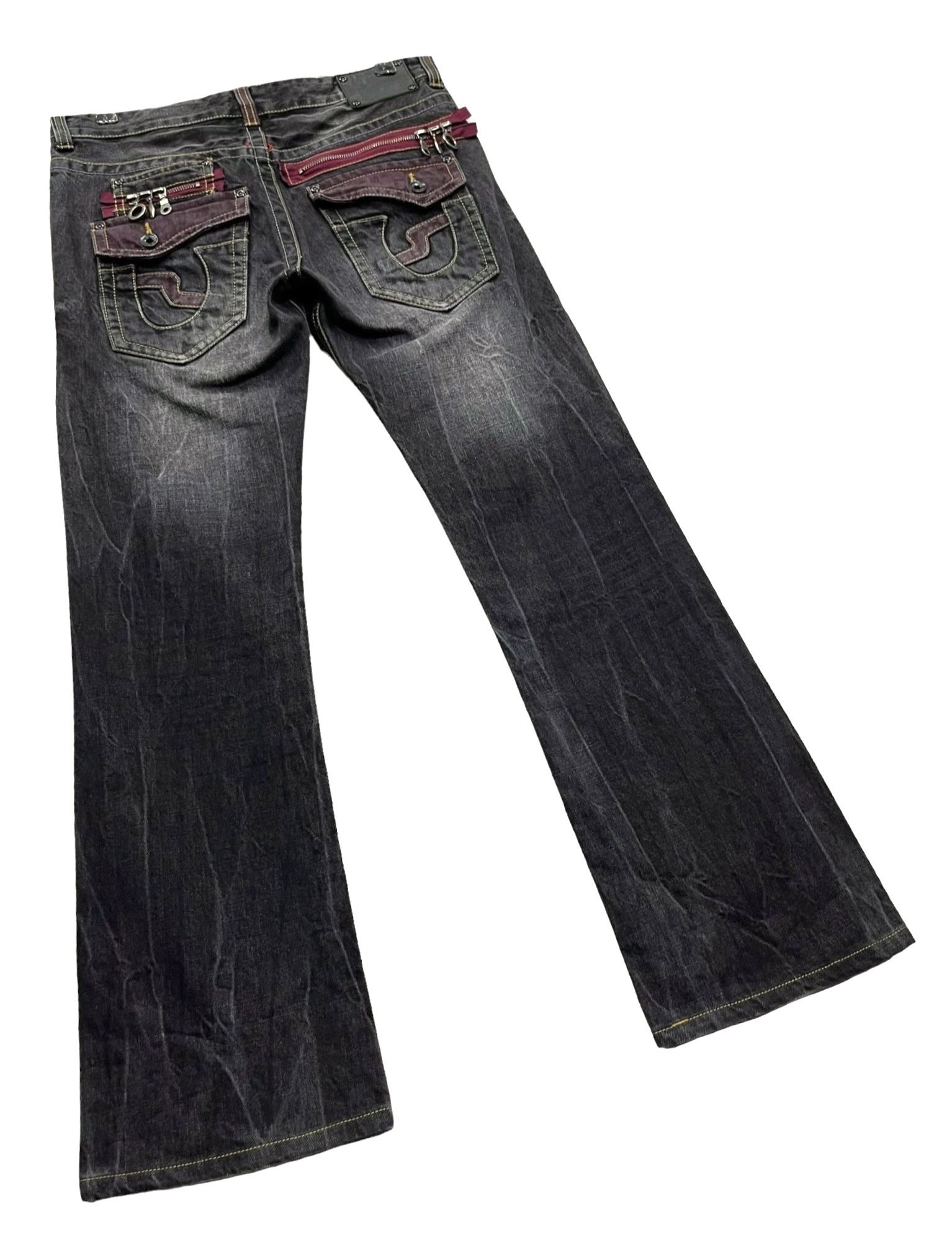 semanticdesign FYE🤘🏼SEMANTIC DESIGN Punk Multi Head Zipper Clawmark Flare Size US 30 / EU 46 - 5 Thumbnail