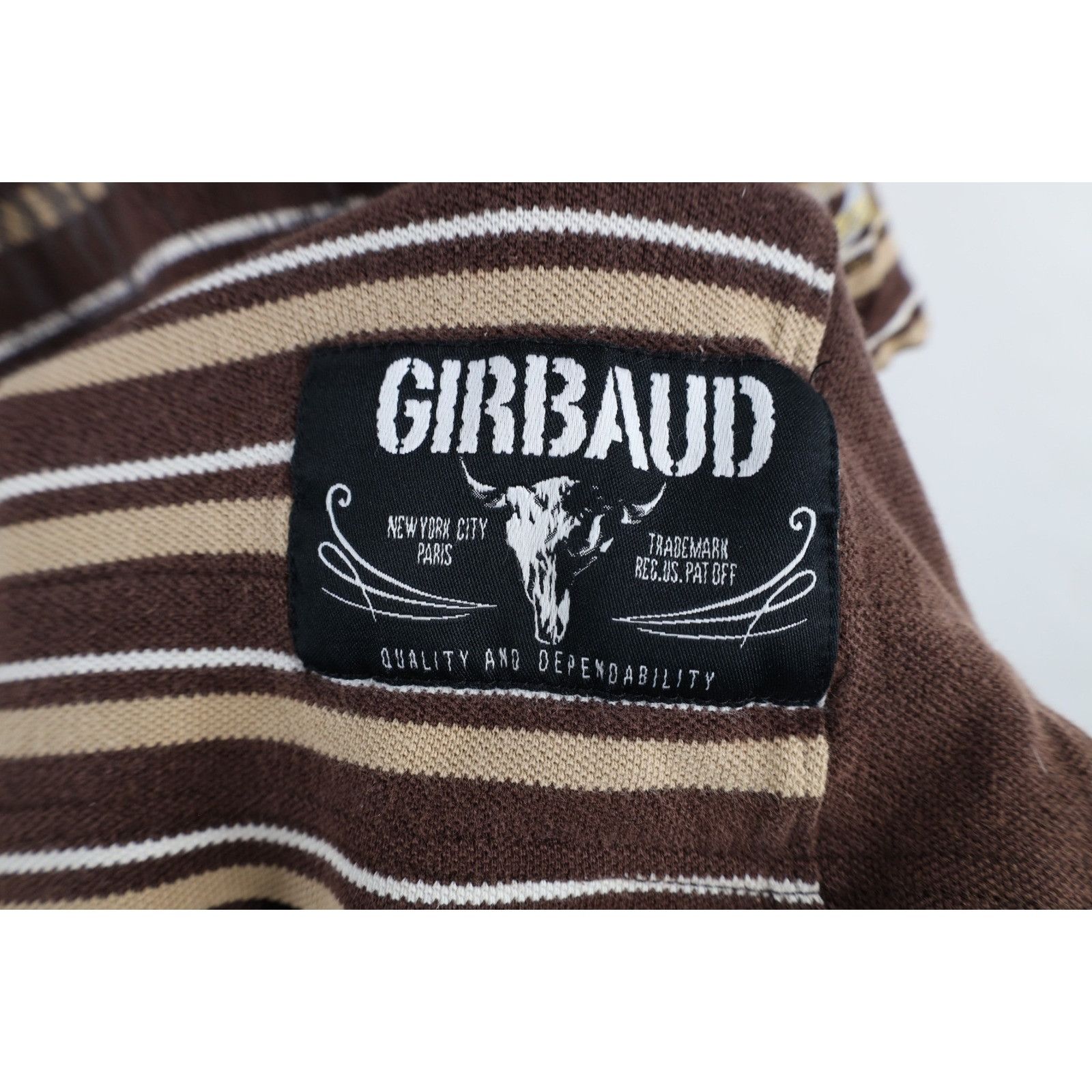 Marithe + Francois Girbaud × Vintage Vintage 90s Marithe Francois Girbaud Spell Out Striped Polo Size US XL / EU 56 / 4 - 7 Thumbnail