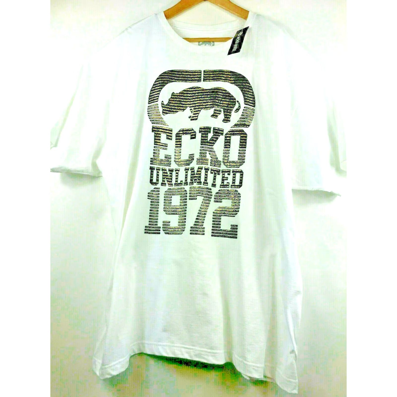 Ecko Unltd. Ecko Unltd T-Shirt Mens Large Graphic Tee White w Black Rubber Gold Logo Print Size US L / EU 52-54 / 3 - 2 Thumbnail