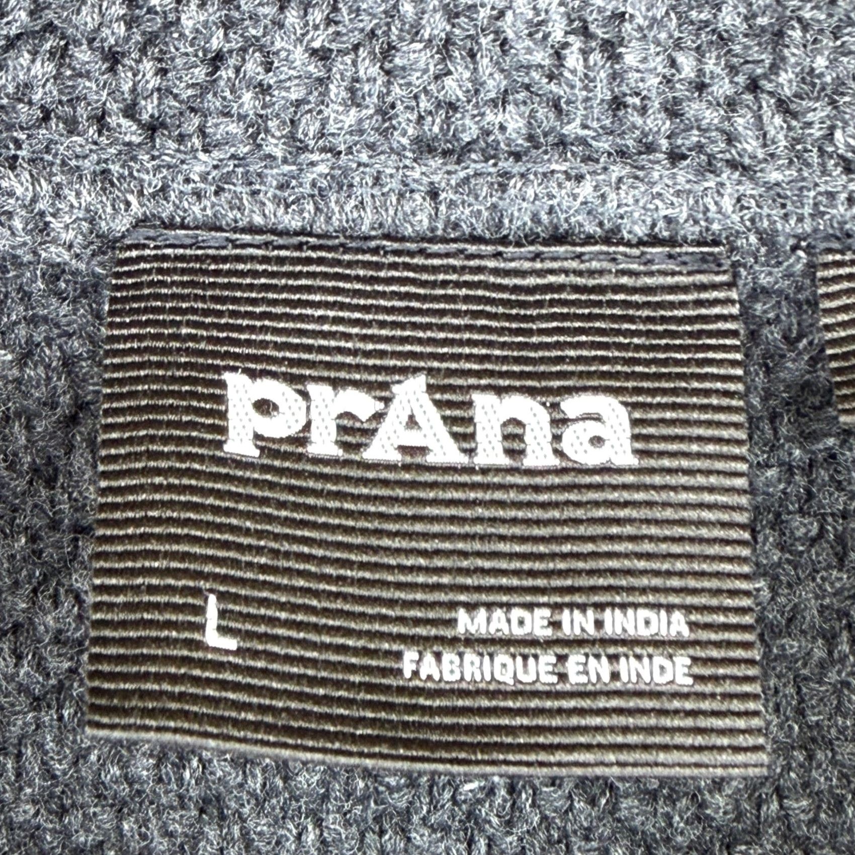 Prana Prana Mens Gray Organic Cotton Textured Hooded Henley Sweater L Size US L / EU 52-54 / 3 - 4 Thumbnail