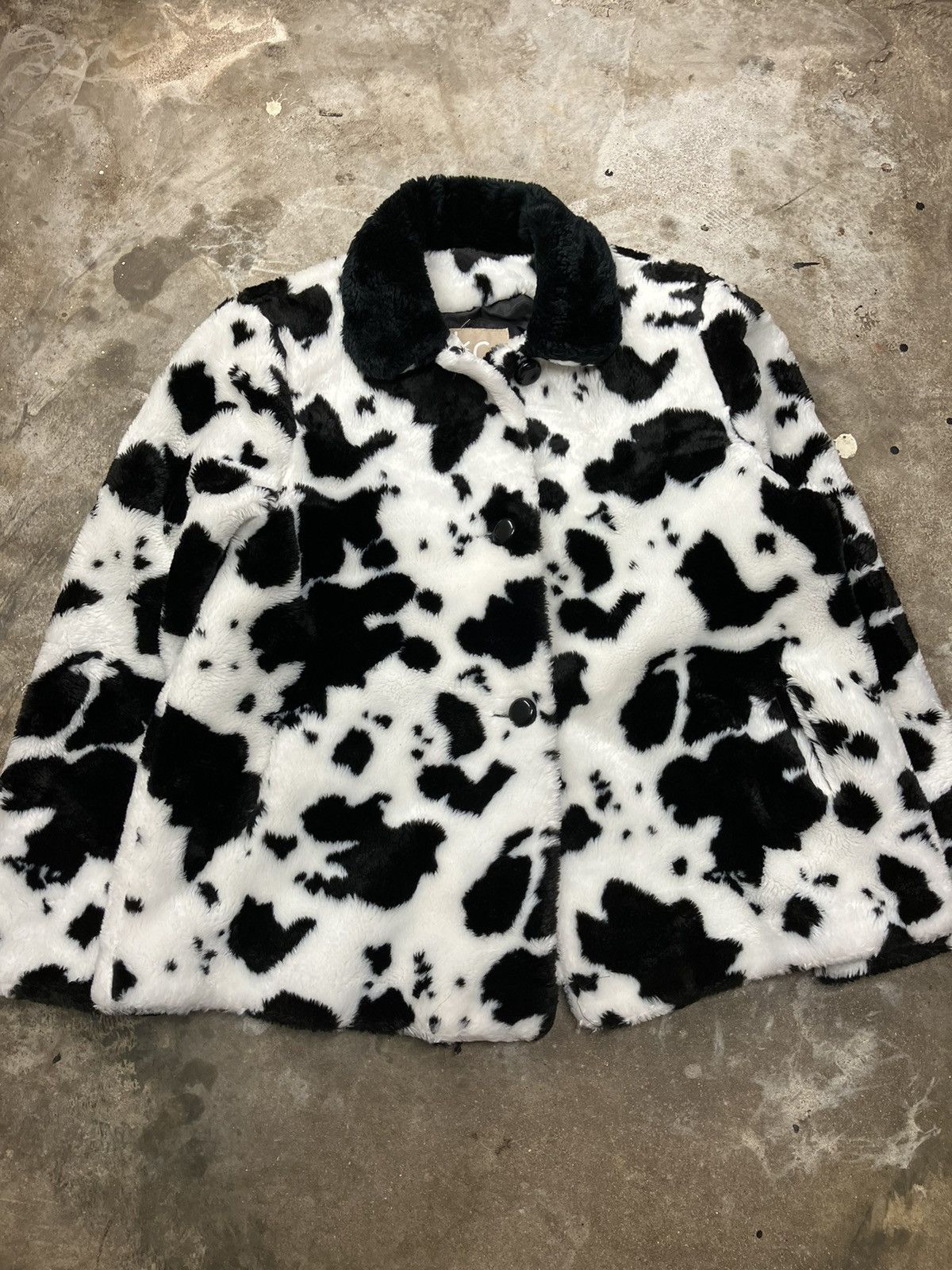 Vintage KC Collections Dalmation Print Faux Fur Jacket Size US M / EU 48-50 / 2 - 1 Thumbnail