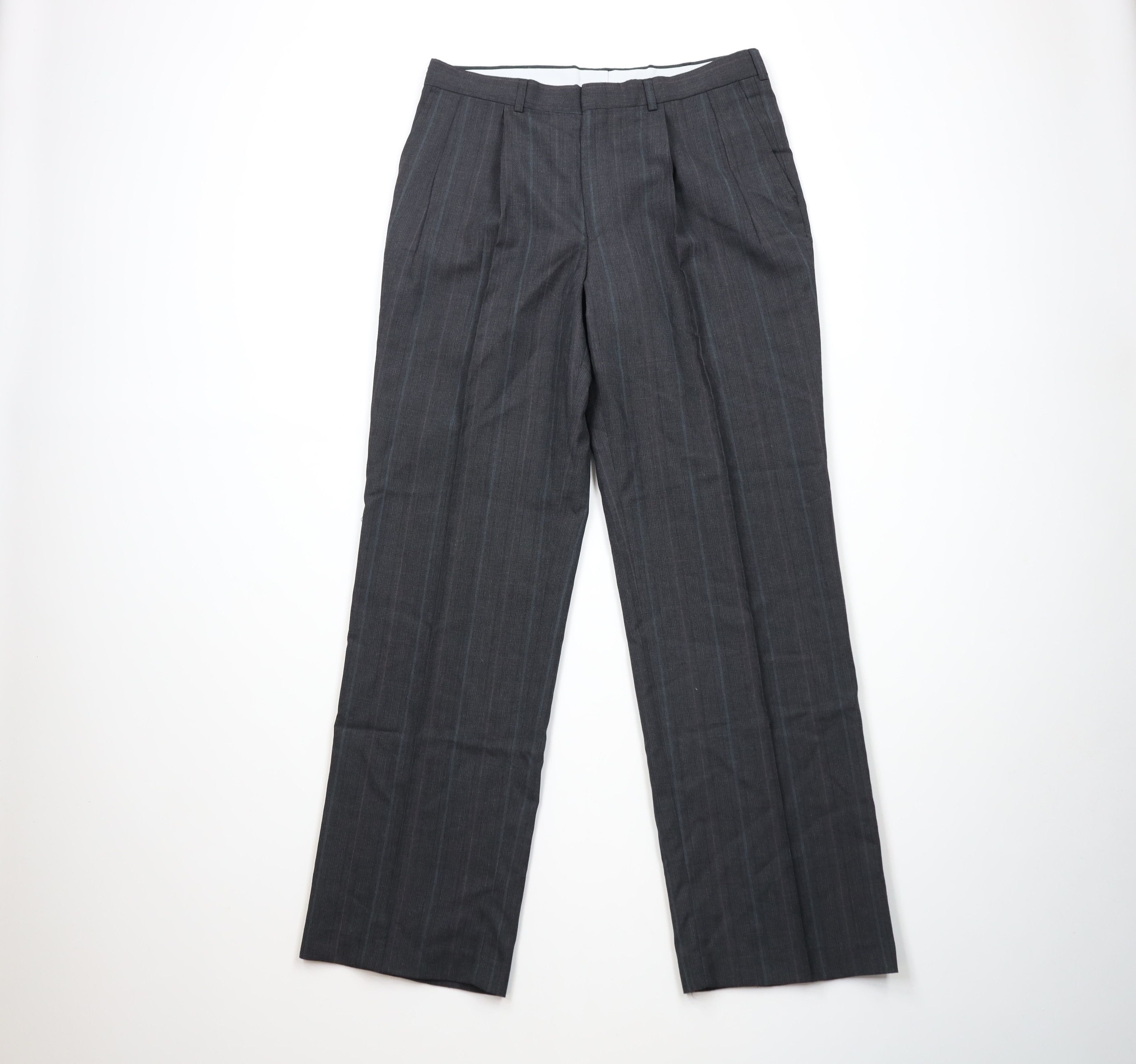 Vintage Vintage 90s Streetwear Pinstriped Wide Leg Chino Pants USA Size US 32 / EU 48 - 1 Thumbnail