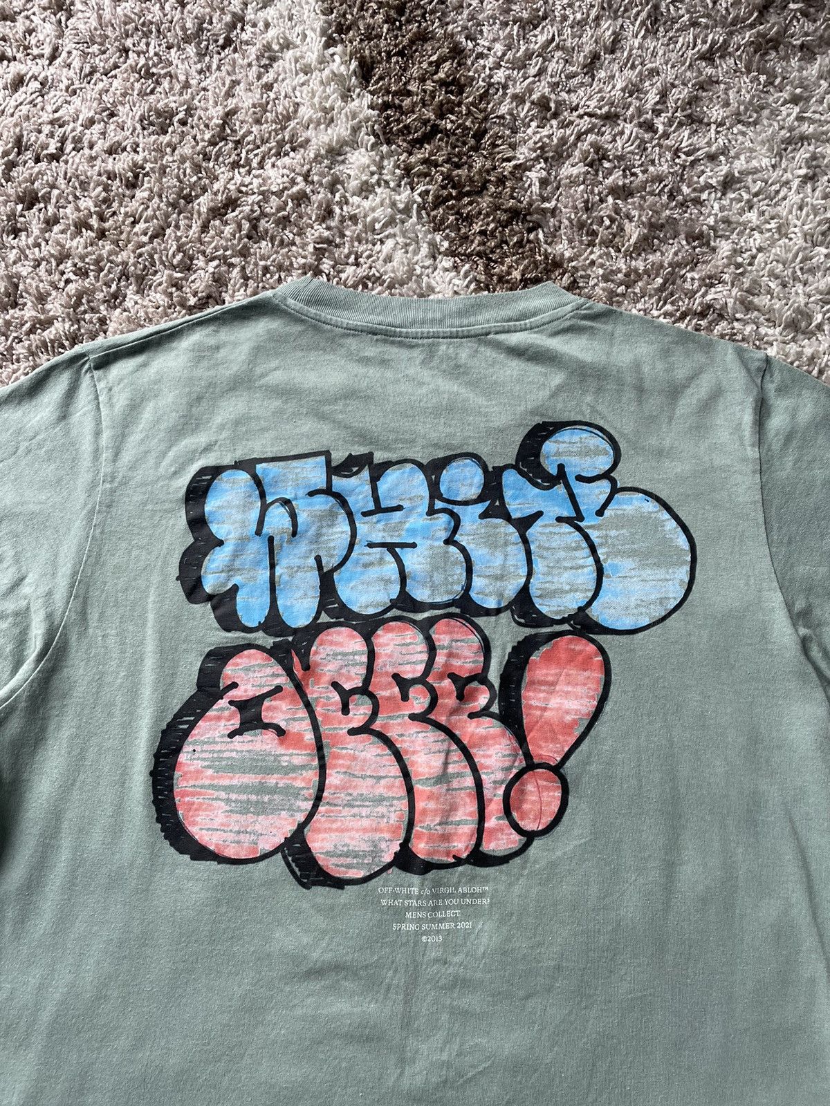 Balenciaga × Off-White Off White Graffiti Oversized Tee Big logo 2021 Spring Summer Size US L / EU 52-54 / 3 - 3 Thumbnail