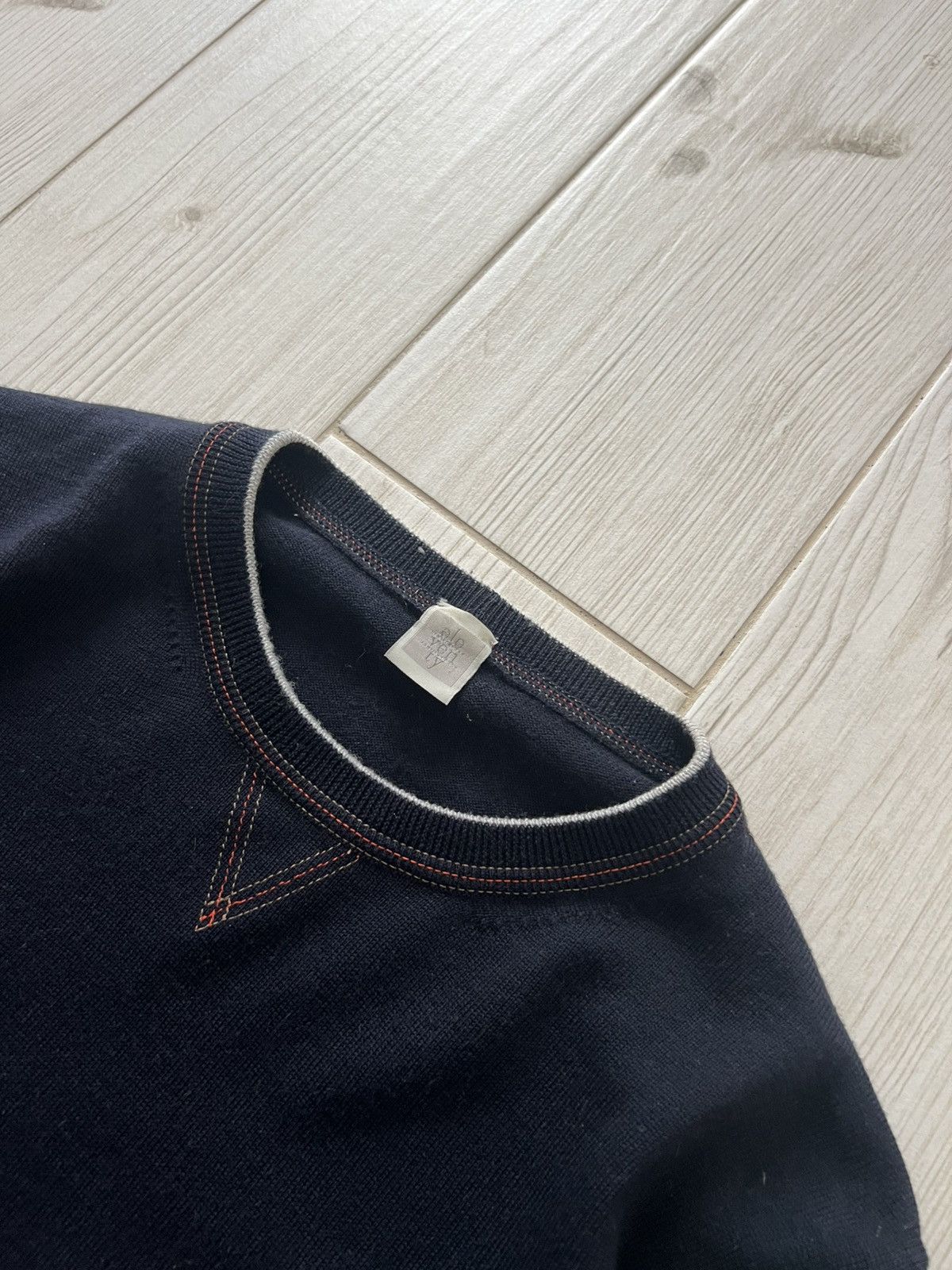 Eleventy Eleventy Premium Navy Crewneck - Minimal Aesthetic Sweater Size US M / EU 48-50 / 2 - 8 Thumbnail