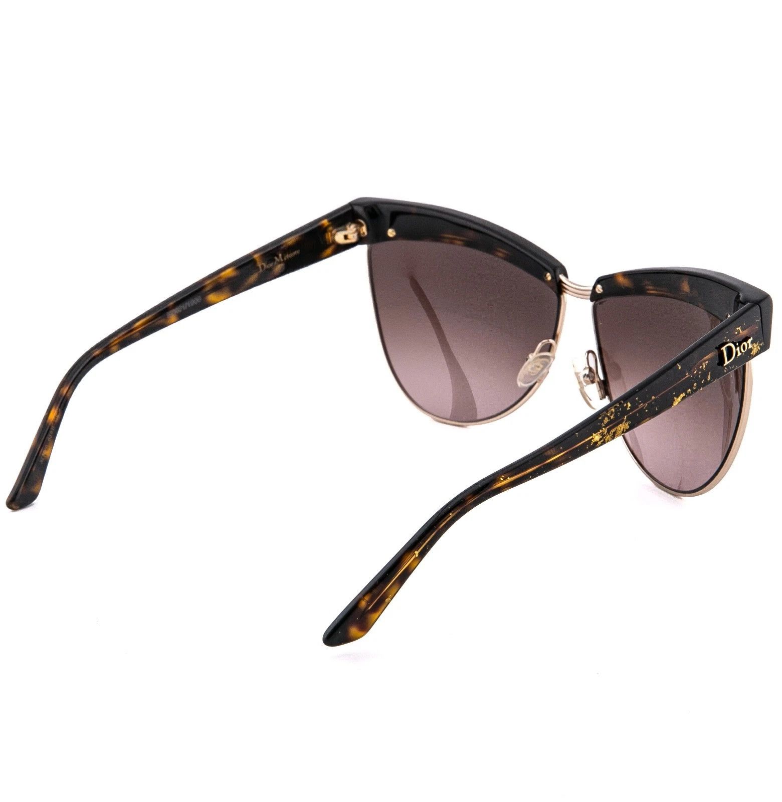 Christian Dior Monsieur CHRISTIAN DIOR METEORE Brown 24K Leaf Boutique Sunglasses Size ONE SIZE - 2 Thumbnail