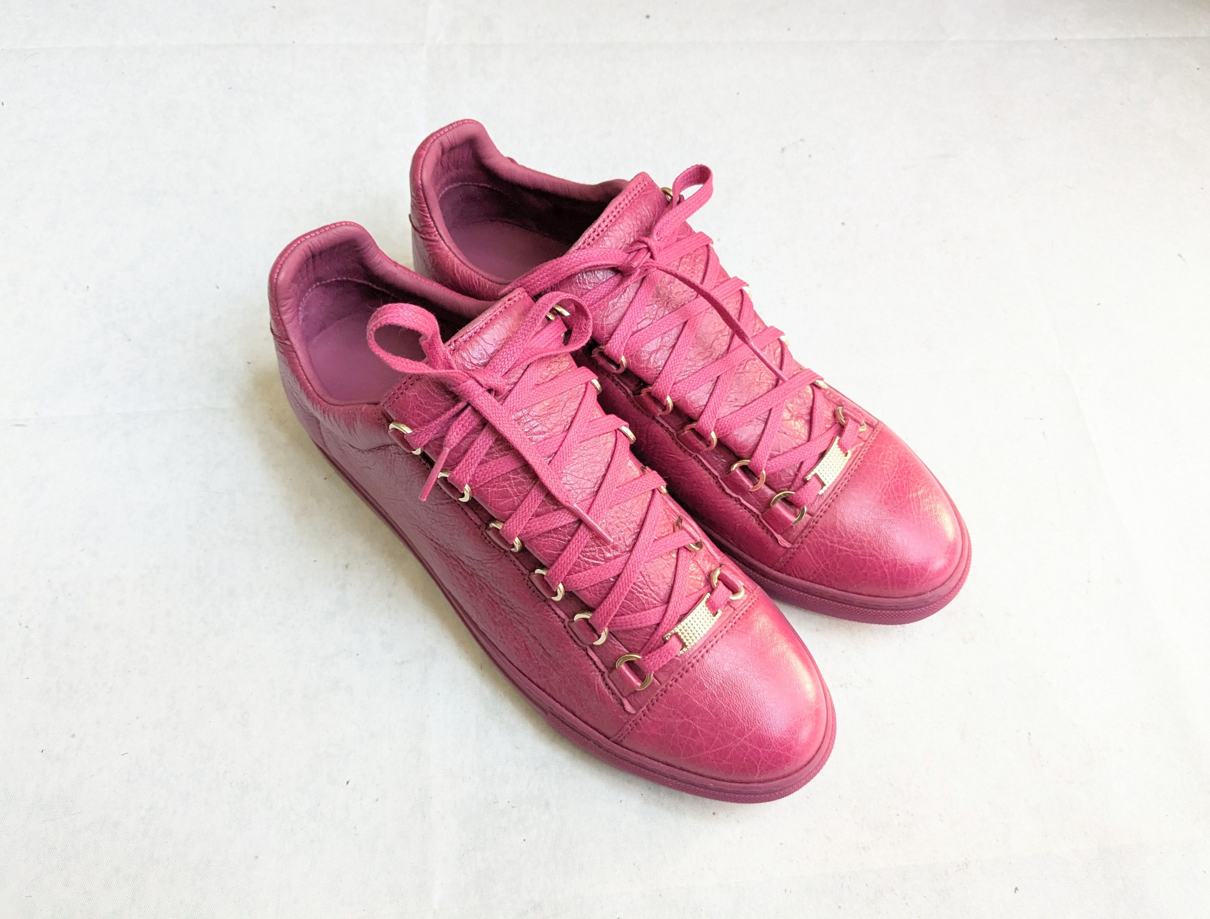 Balenciaga Balenciaga Arena Sneakers Pink Leather 10 Low Tops Size US 10 / EU 43 - 4 Thumbnail