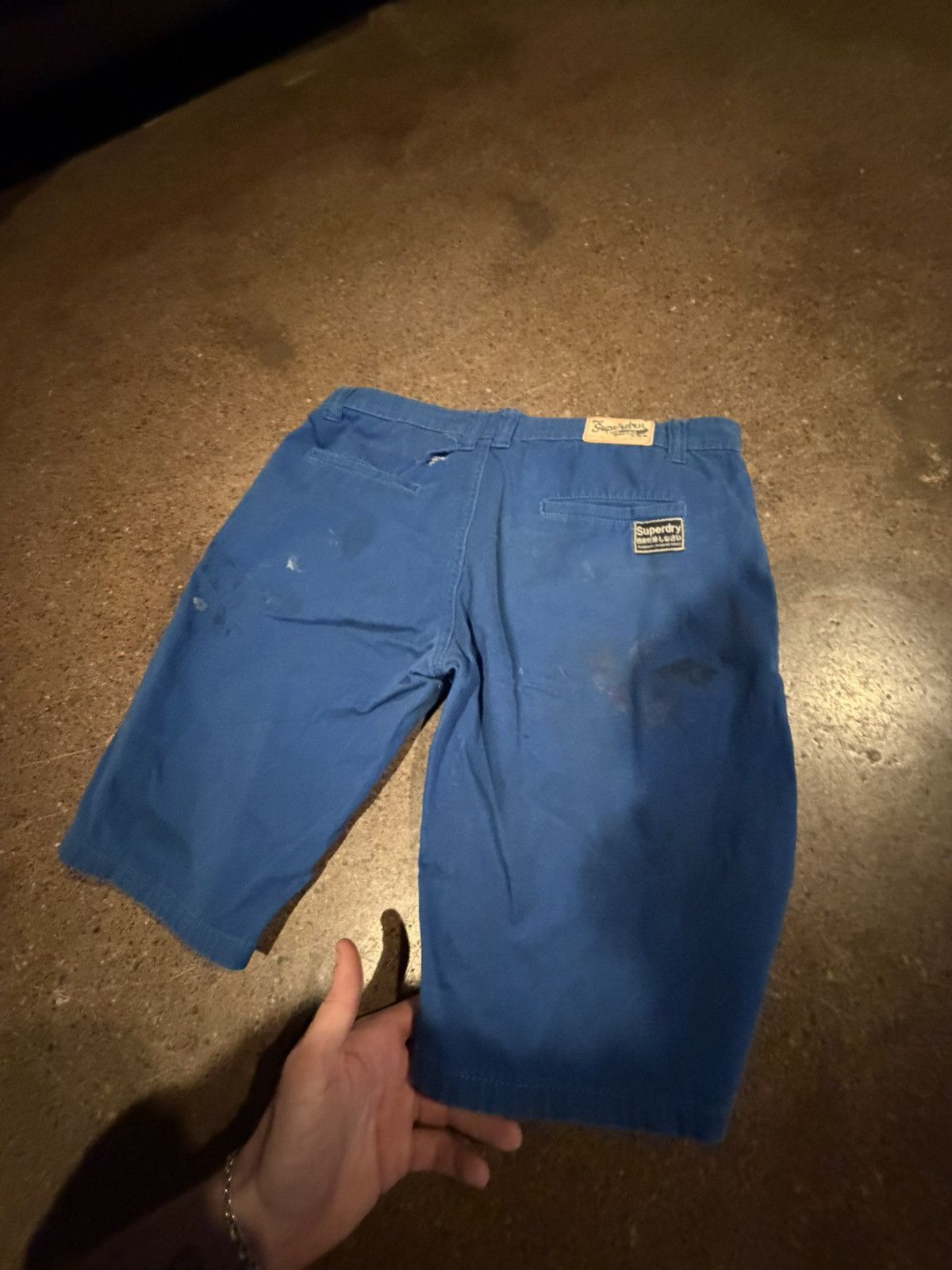 Superdry Superdry japan blue cotton twill shorts thrashed and faded Size US 32 / EU 48 - 5 Thumbnail